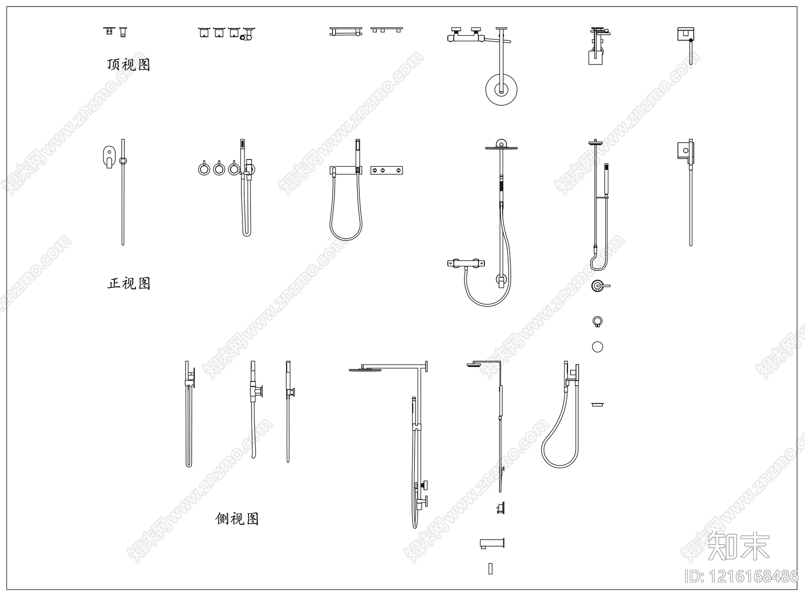 现代卫浴设施施工图下载【ID:1216168486】