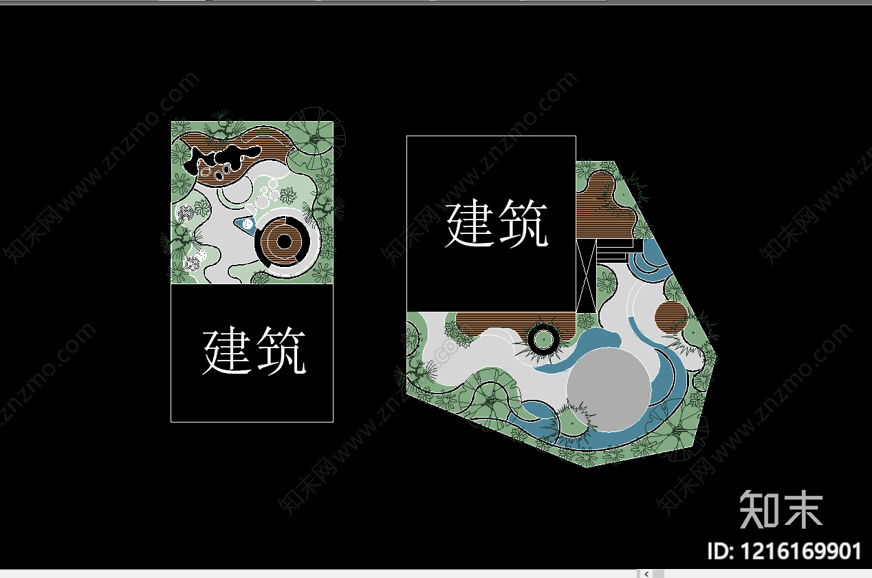 现代庭院cad施工图下载【ID:1216169901】