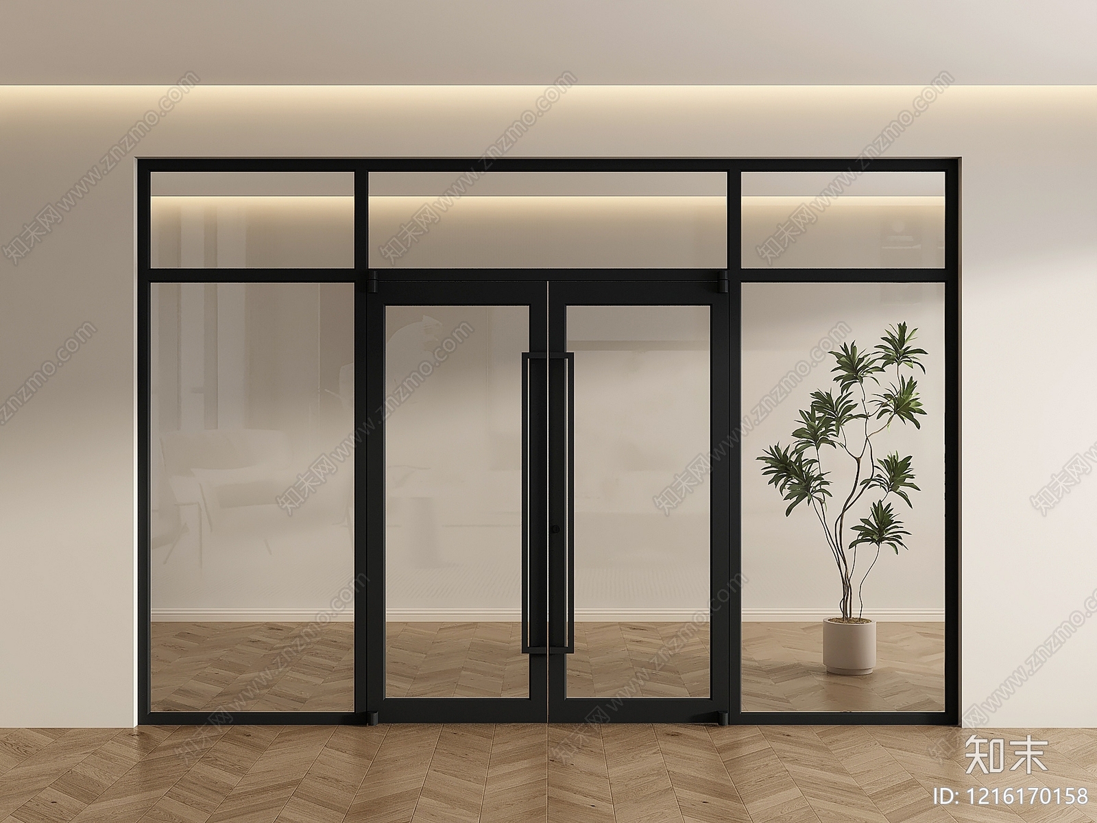 现代简约双开门3D模型下载【ID:1216170158】
