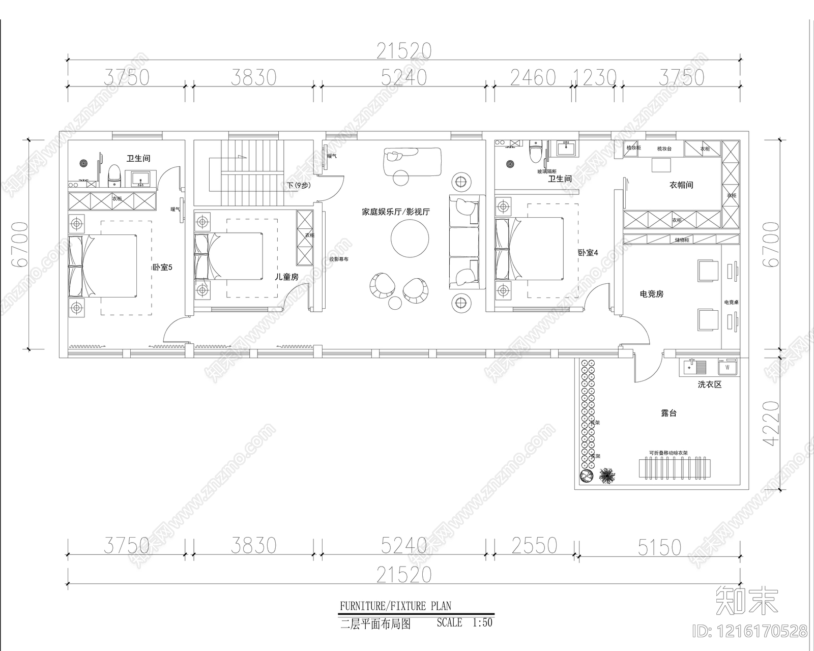 别墅cad施工图下载【ID:1216170528】