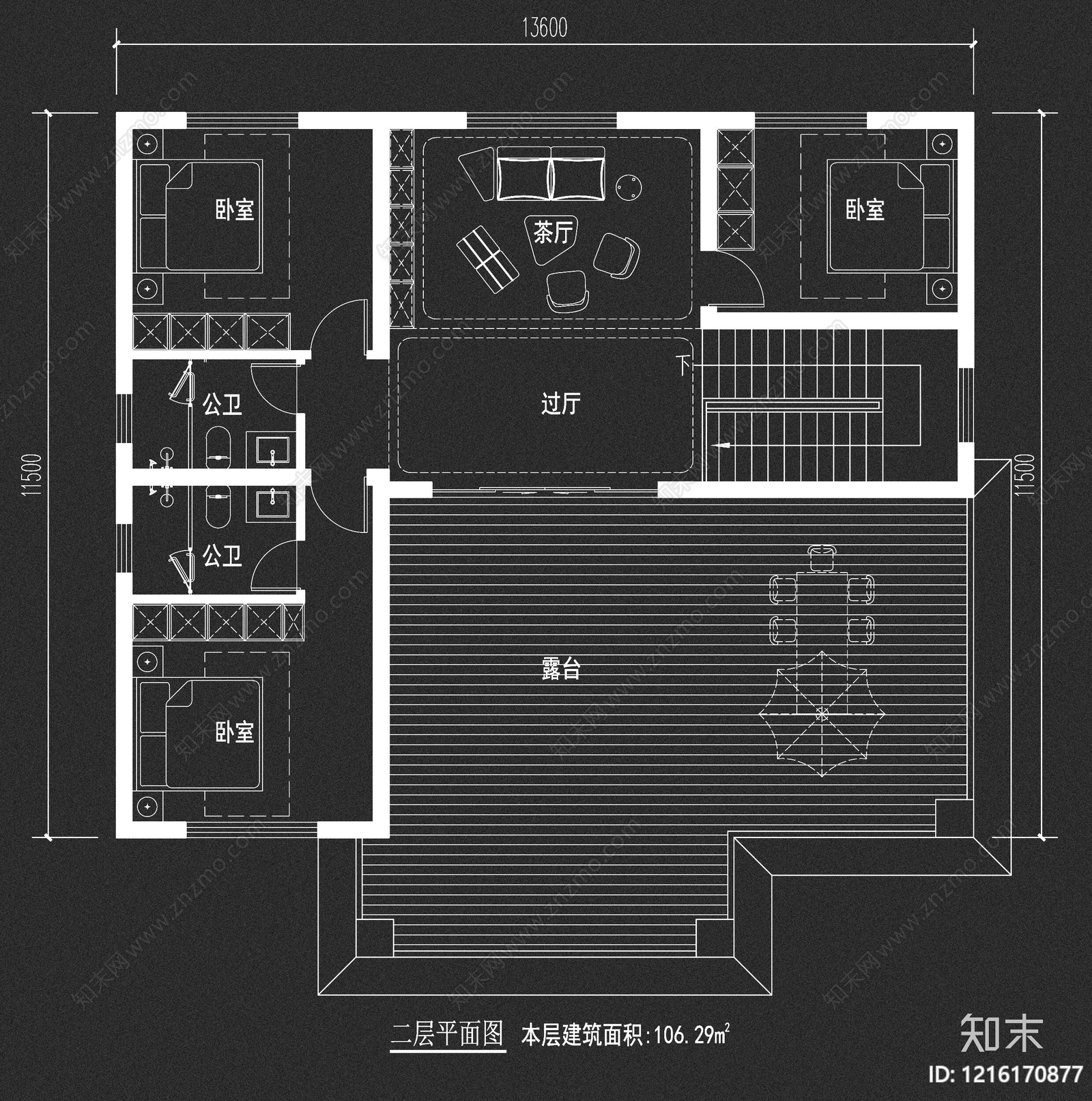 别墅cad施工图下载【ID:1216170877】