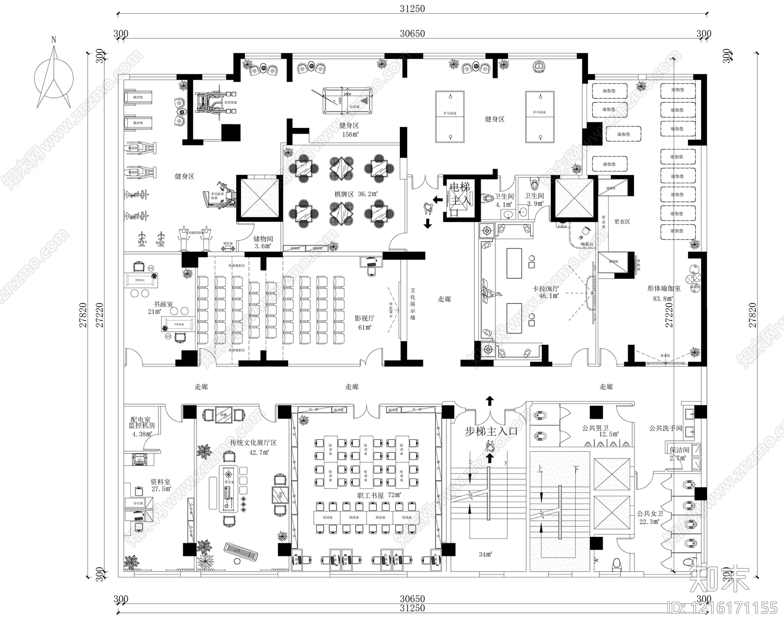 现代其他工装空间施工图下载【ID:1216171155】