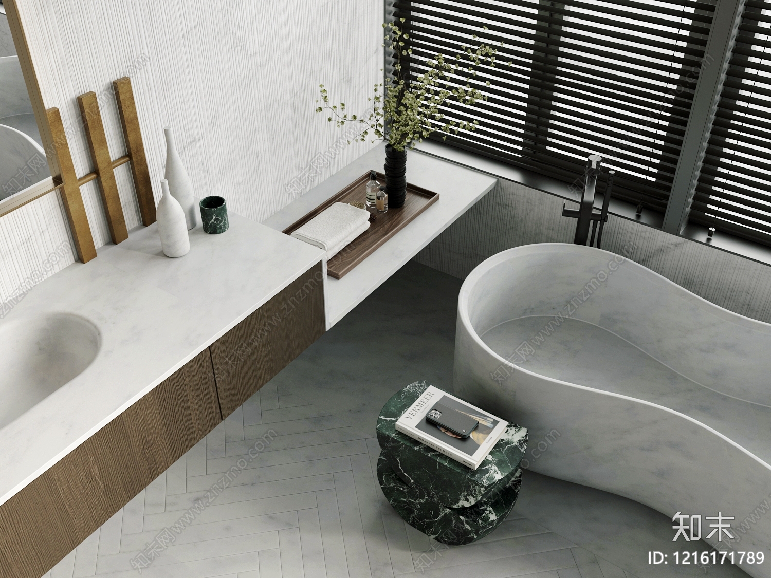 意式极简卫生间3D模型下载【ID:1216171789】
