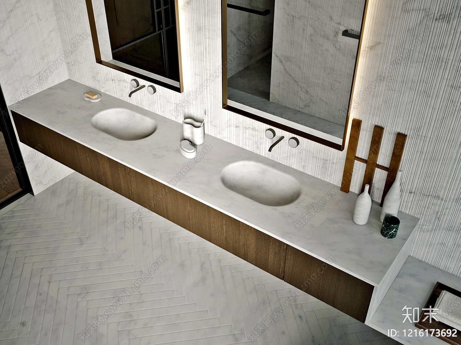 意式极简卫生间SU模型下载【ID:1216173692】