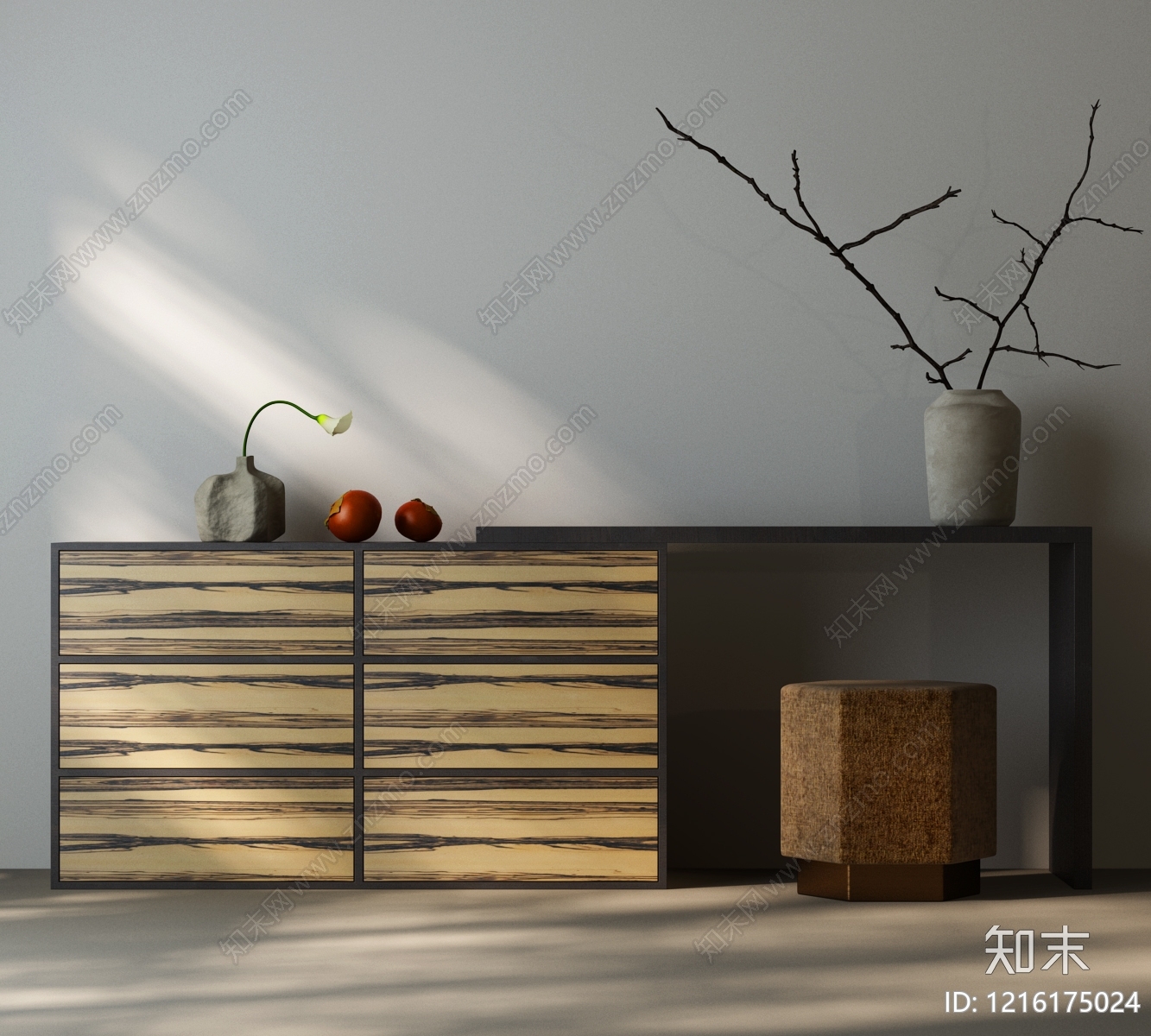 新中式梳妆台3D模型下载【ID:1216175024】