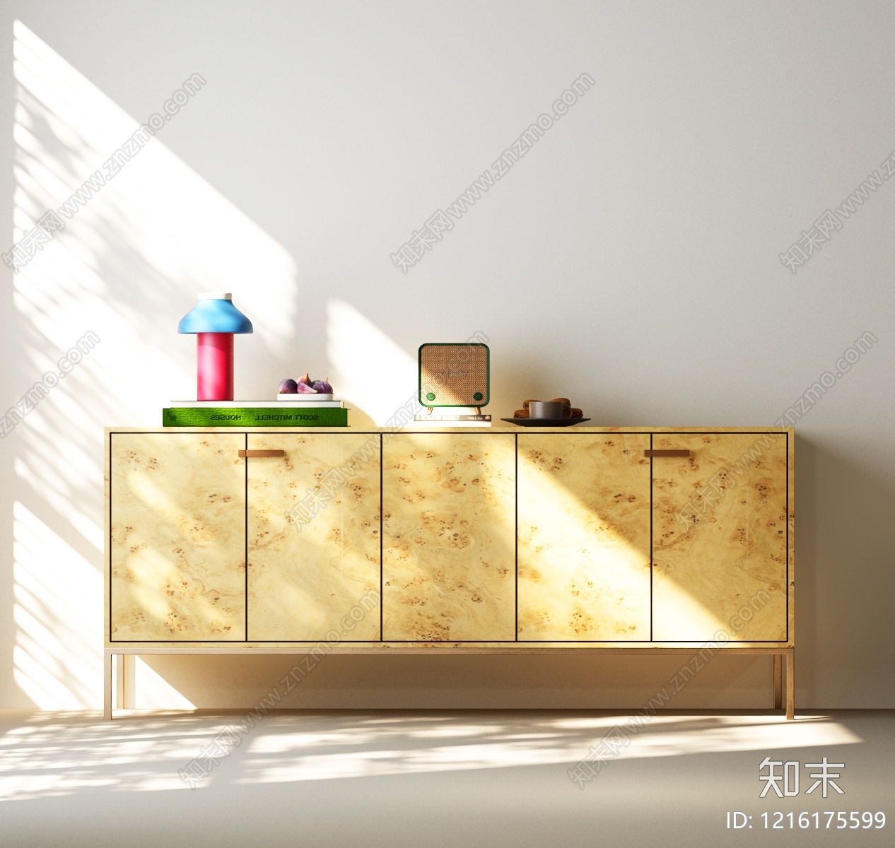 现代简约餐边柜3D模型下载【ID:1216175599】