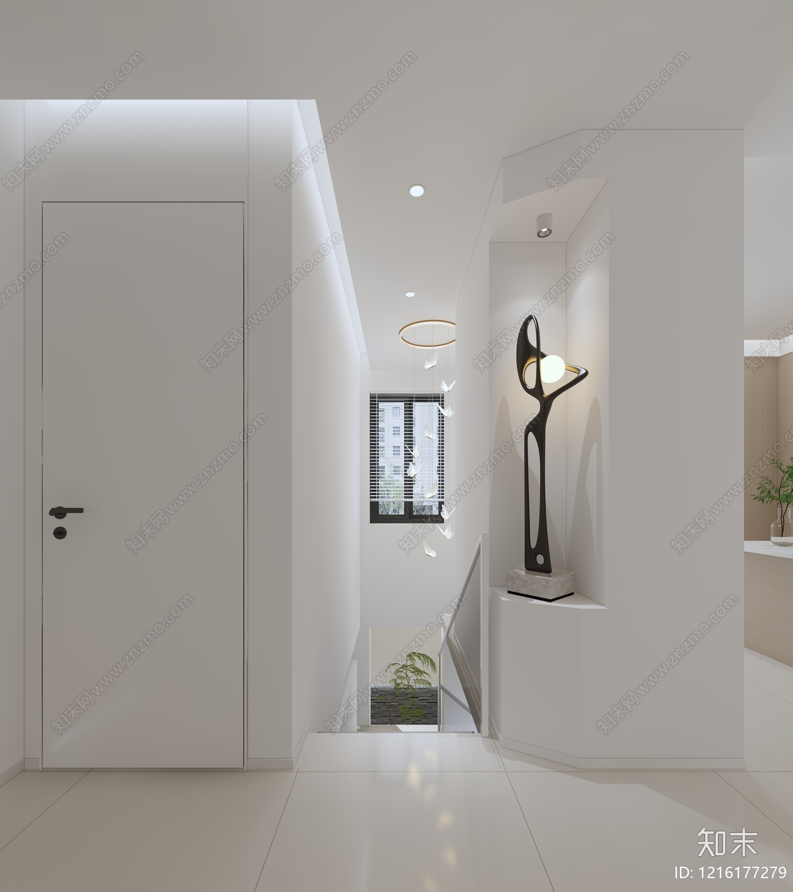 极简玄关3D模型下载【ID:1216177279】