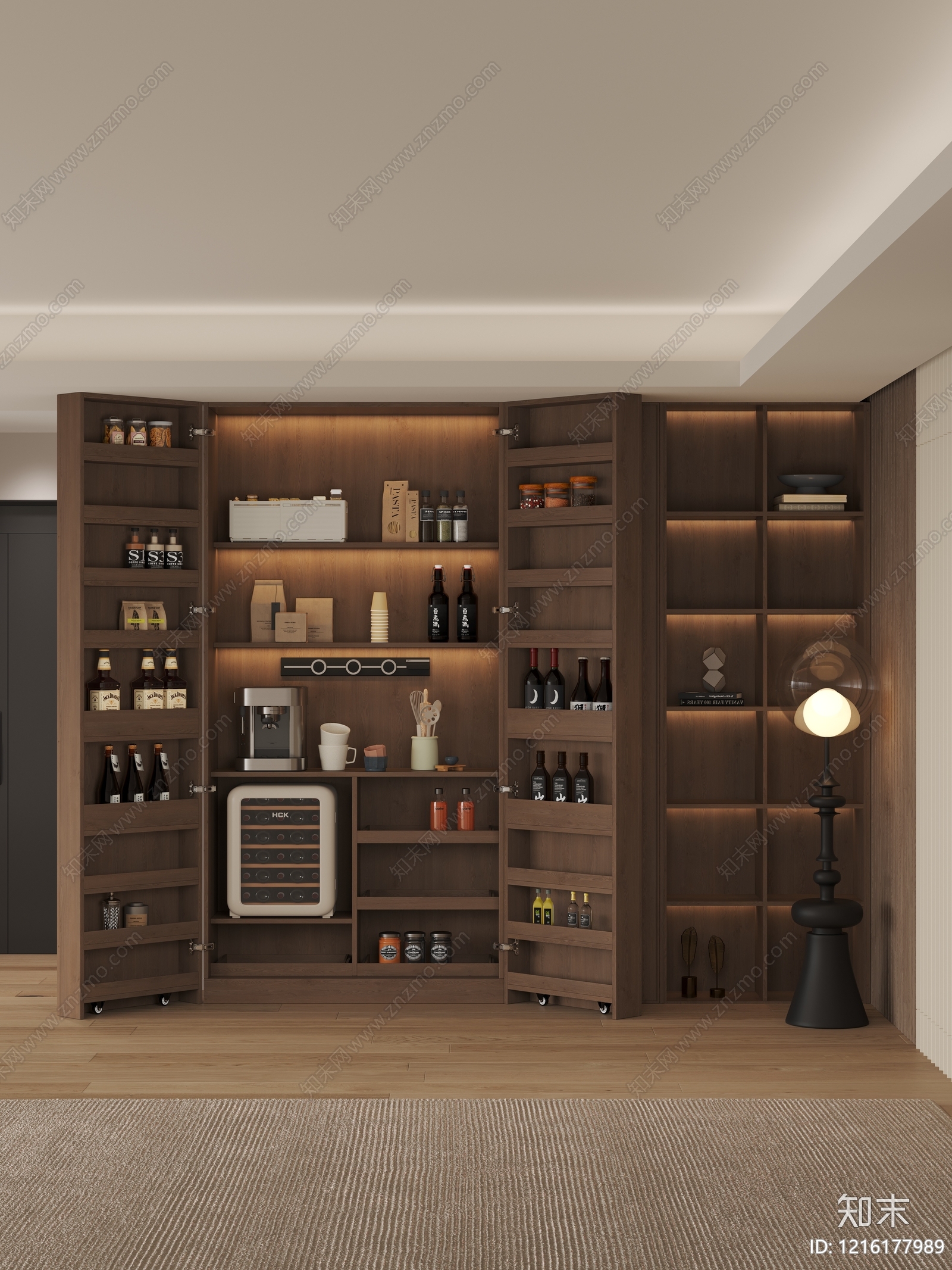 现代简约厨房用品3D模型下载【ID:1216177989】