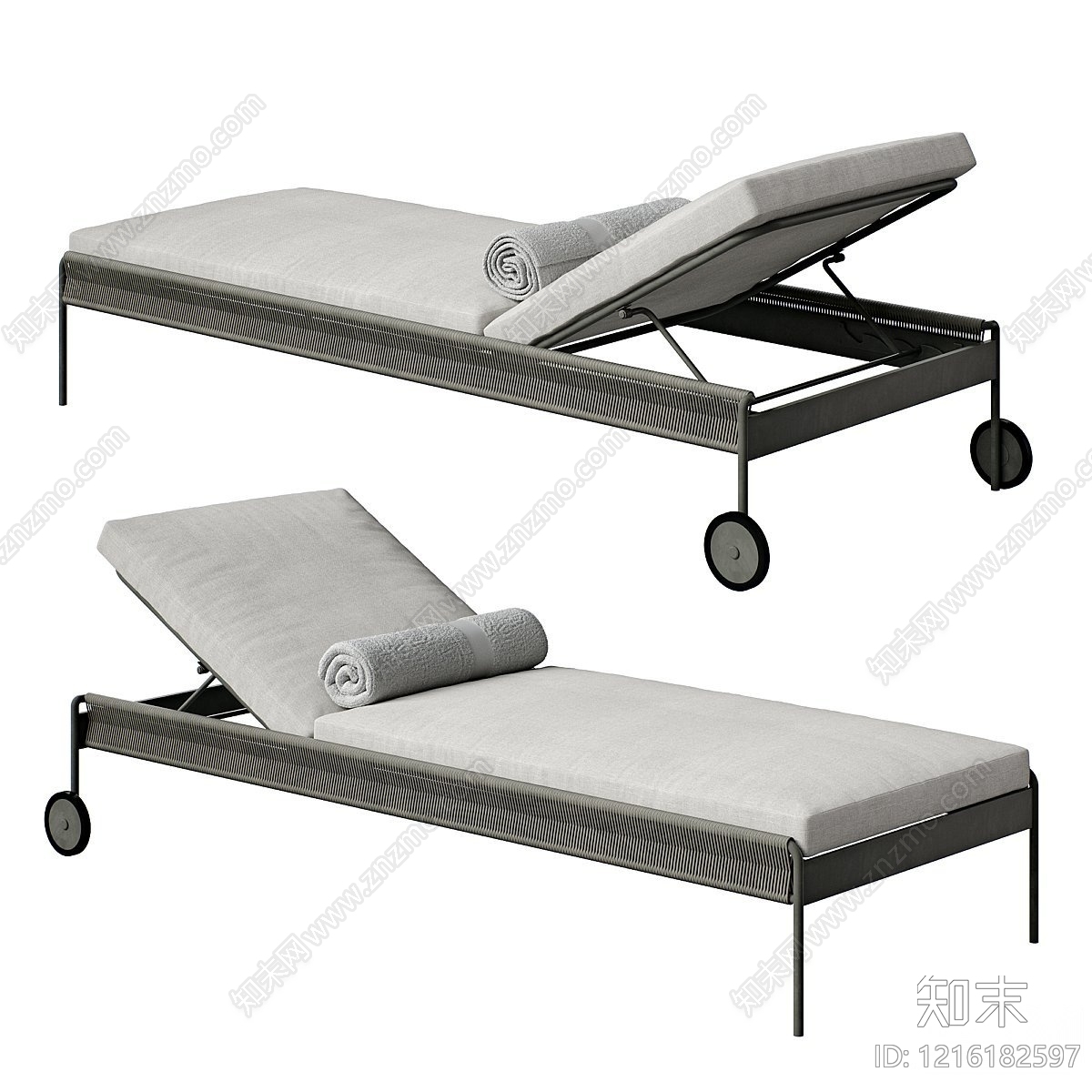 极简躺椅3D模型下载【ID:1216182597】