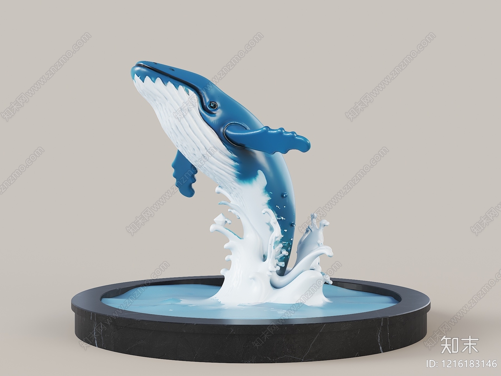 现代简约雕塑摆件3D模型下载【ID:1216183146】