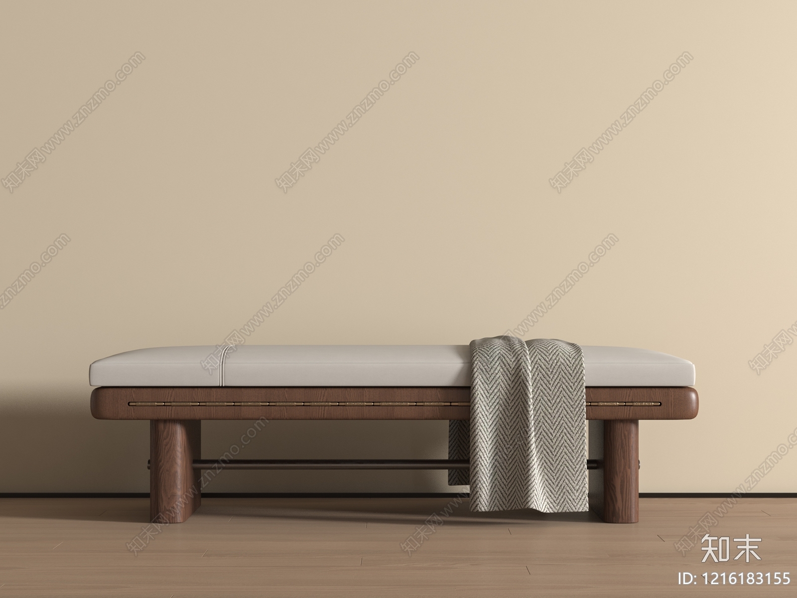 新中式床尾凳3D模型下载【ID:1216183155】