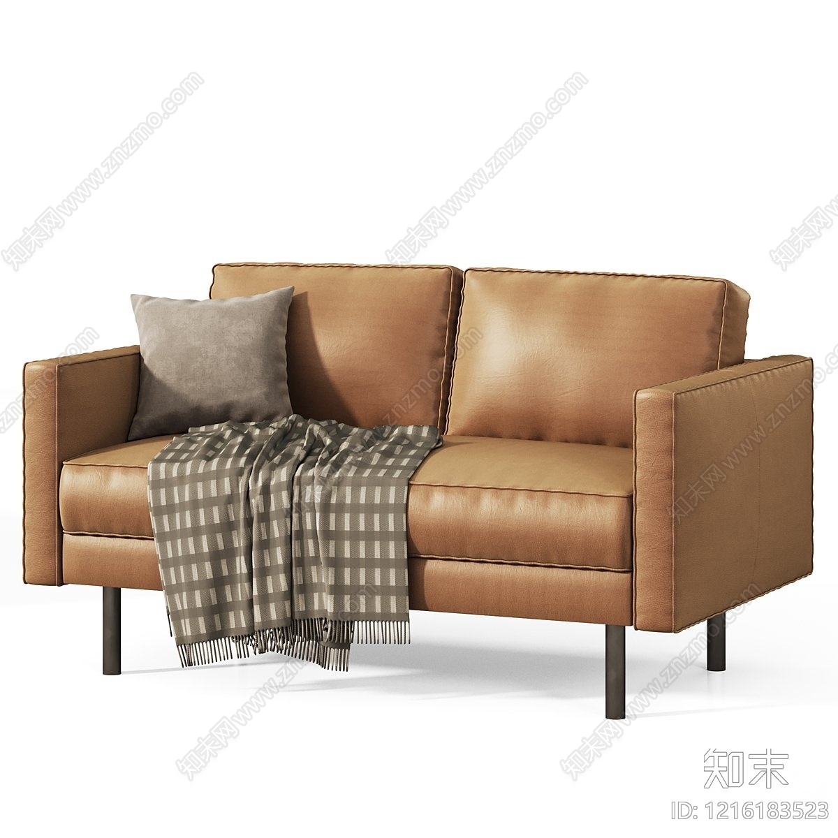 现代简约双人沙发3D模型下载【ID:1216183523】