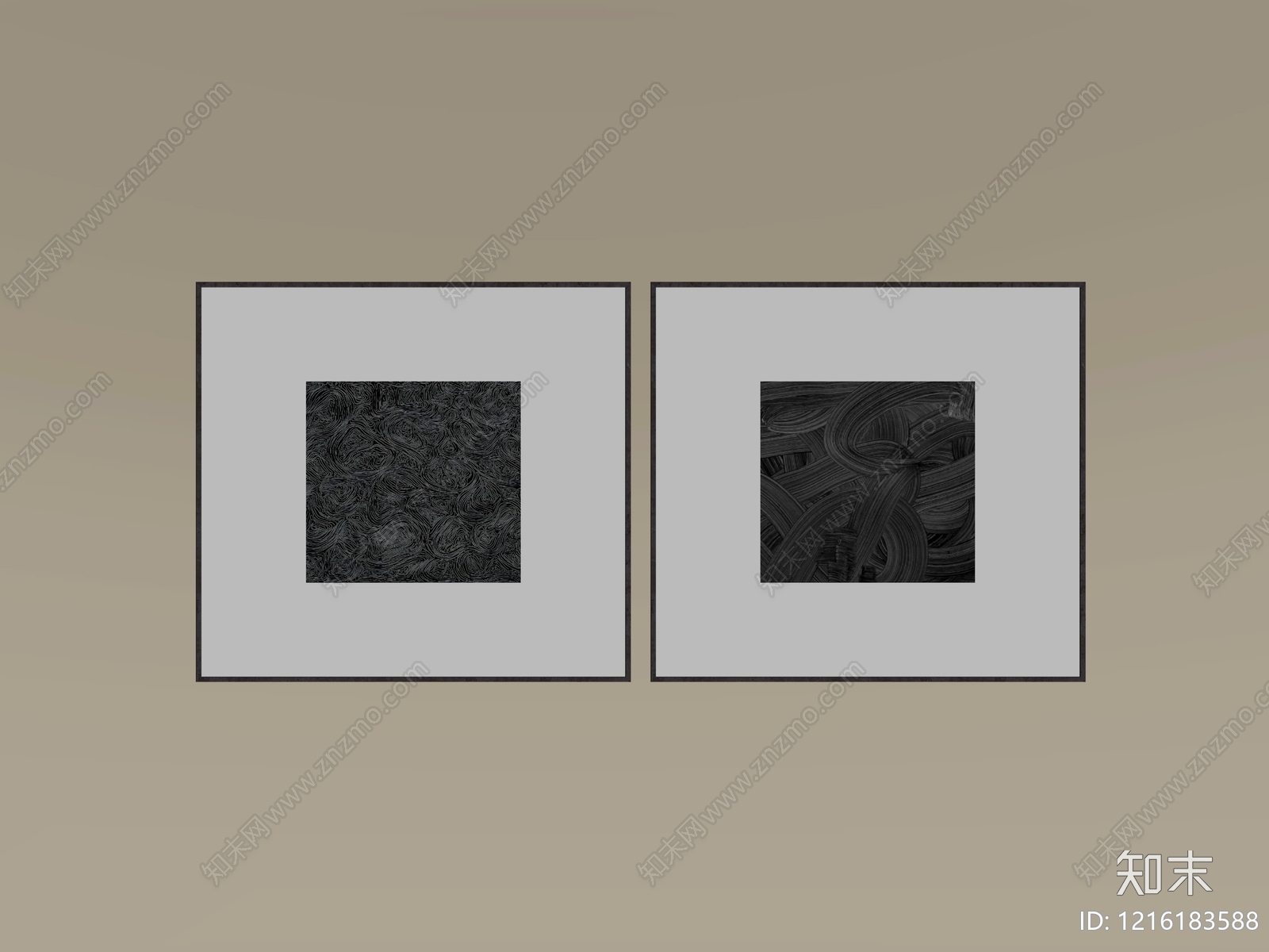 极简挂画SU模型下载【ID:1216183588】