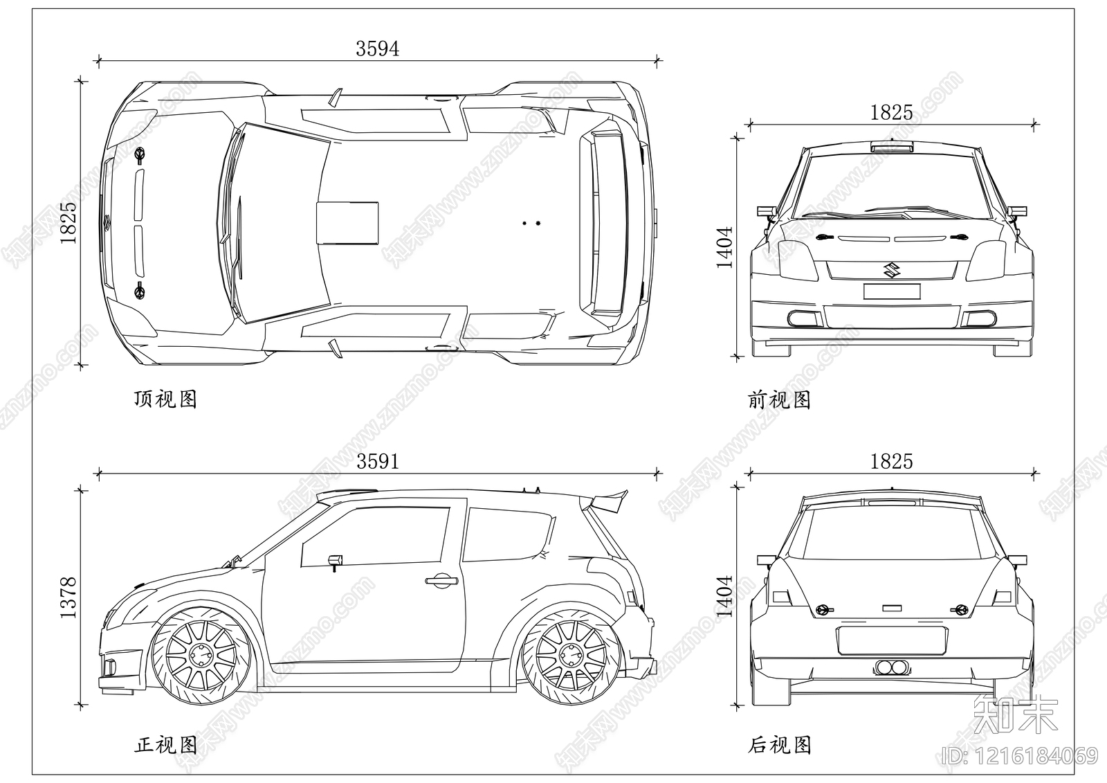 现代交通工具图库CAD图纸