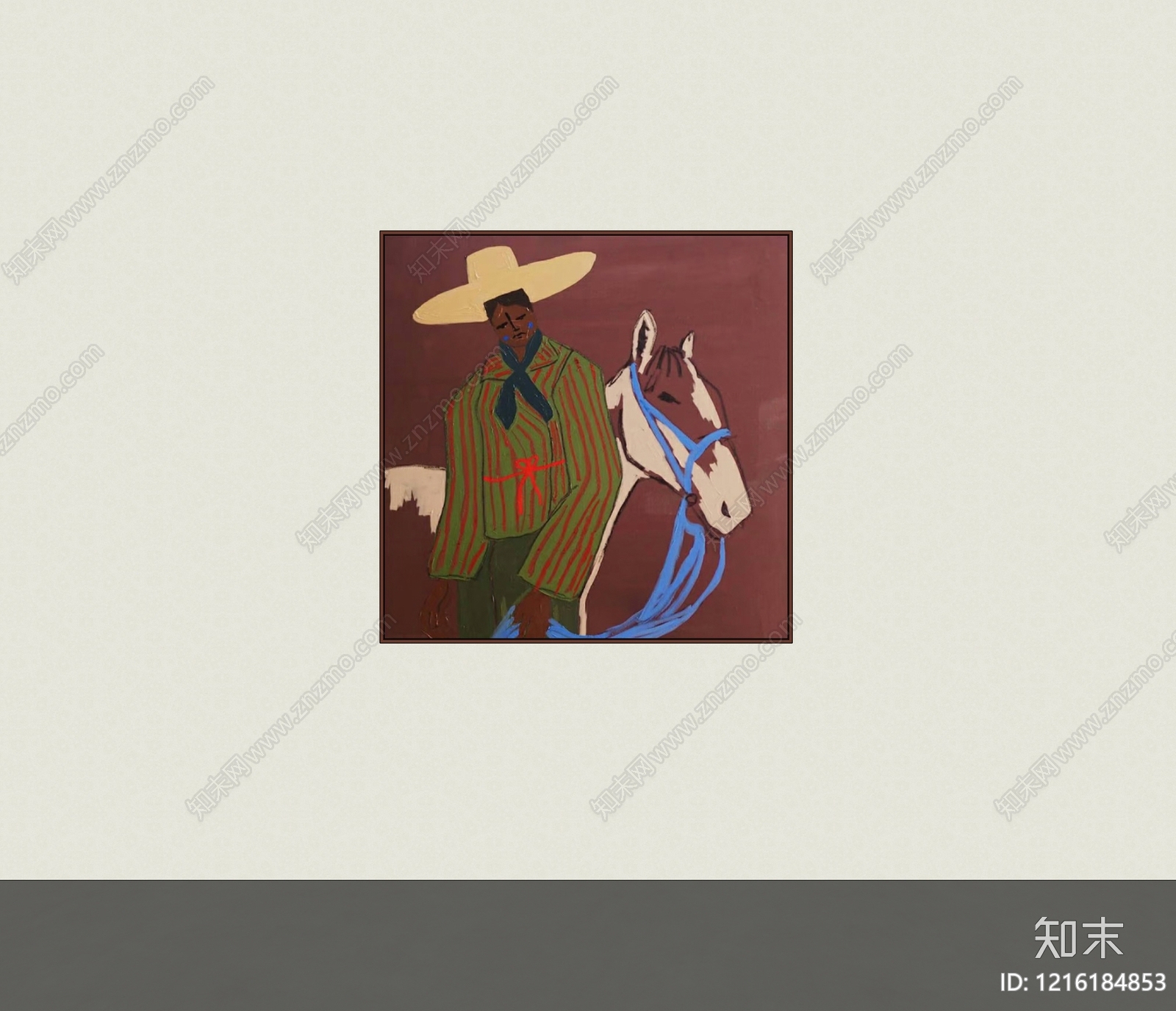 现代简约挂画SU模型下载【ID:1216184853】