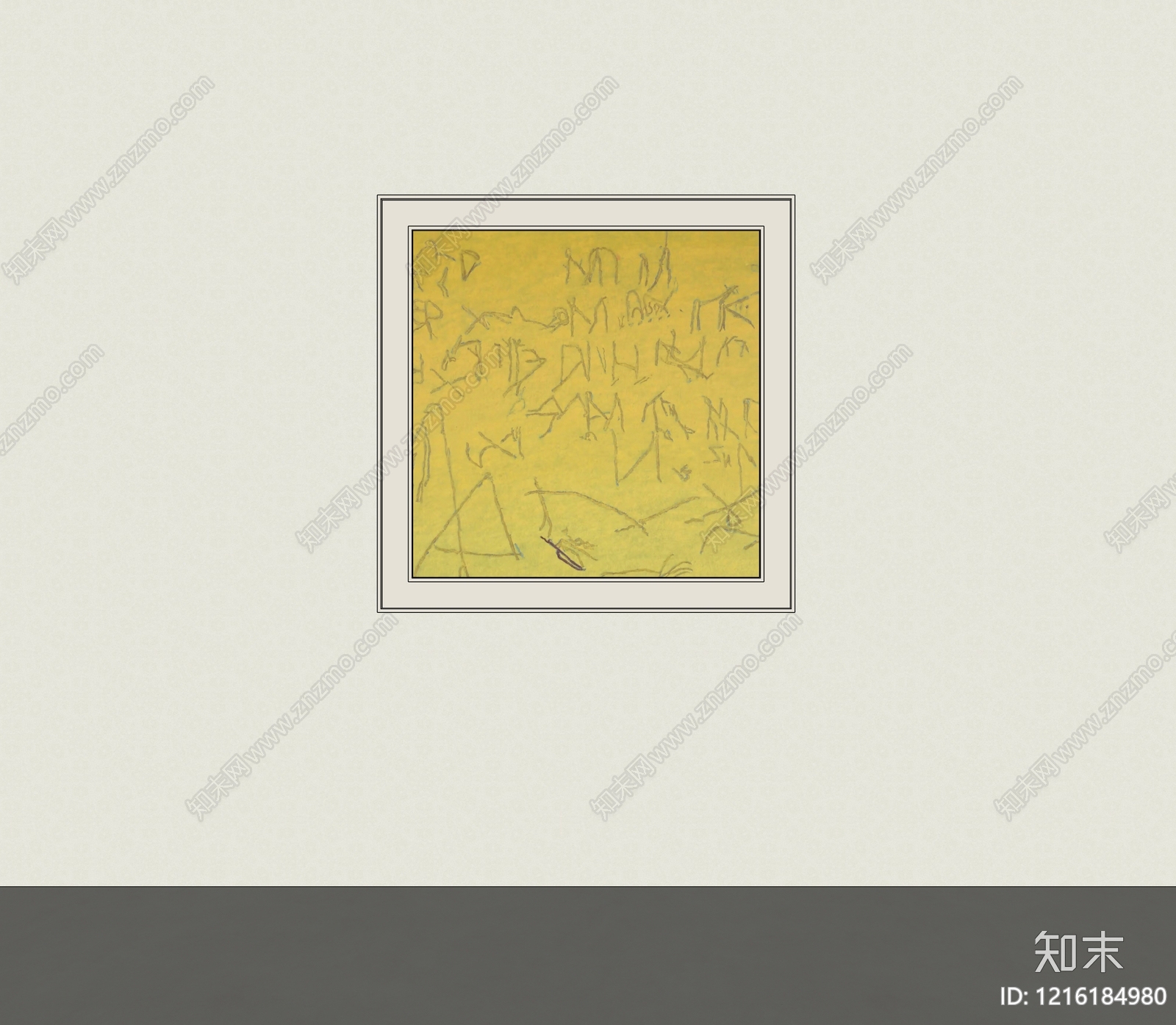 极简挂画SU模型下载【ID:1216184980】