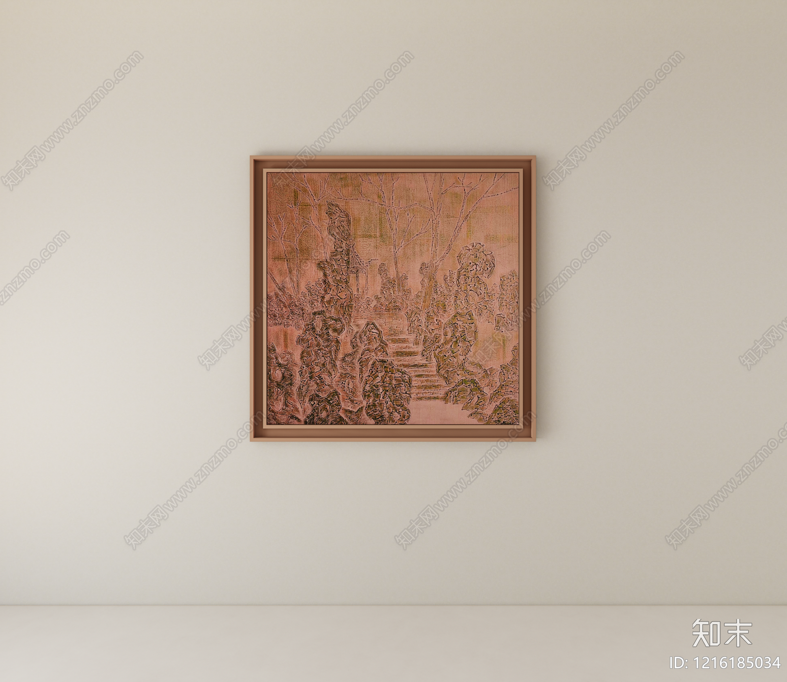 新中式挂画SU模型下载【ID:1216185034】