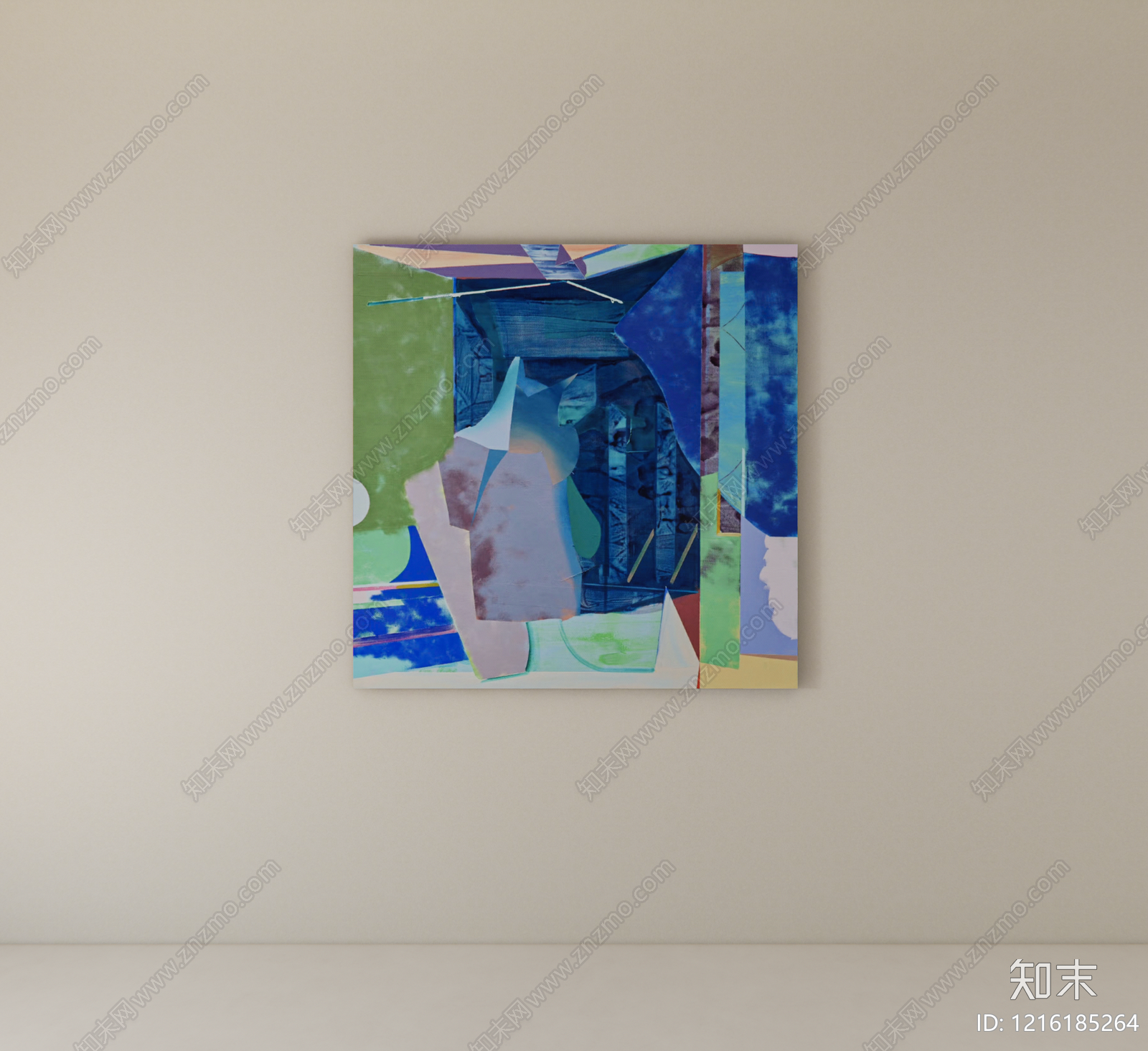 现代简约挂画SU模型下载【ID:1216185264】