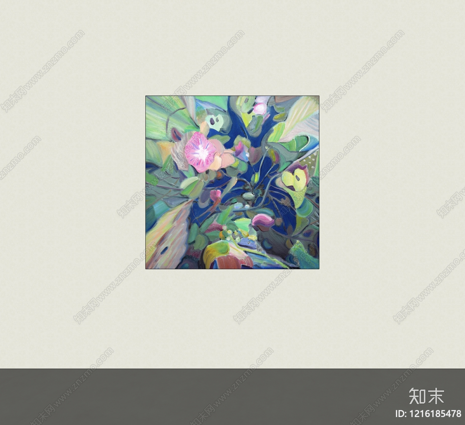 奶油风挂画SU模型下载【ID:1216185478】