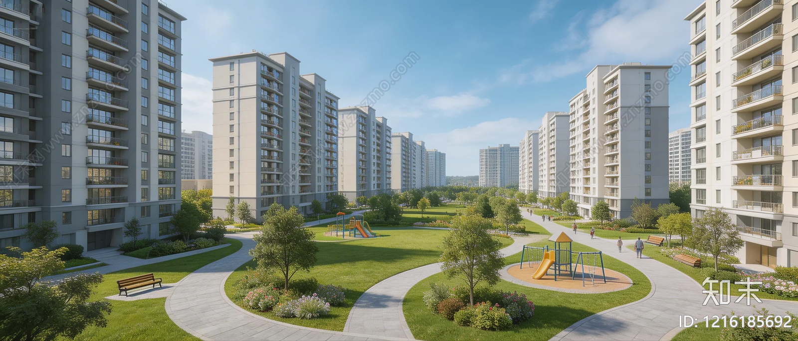 现代小区HDR贴图下载【ID:1216185692】