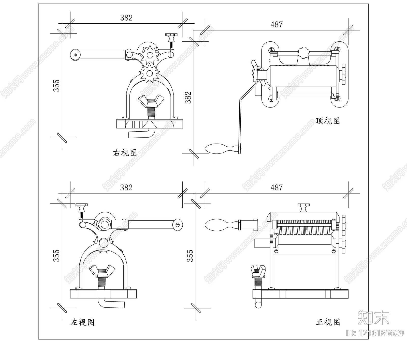现代厨房设施施工图下载【ID:1216185609】