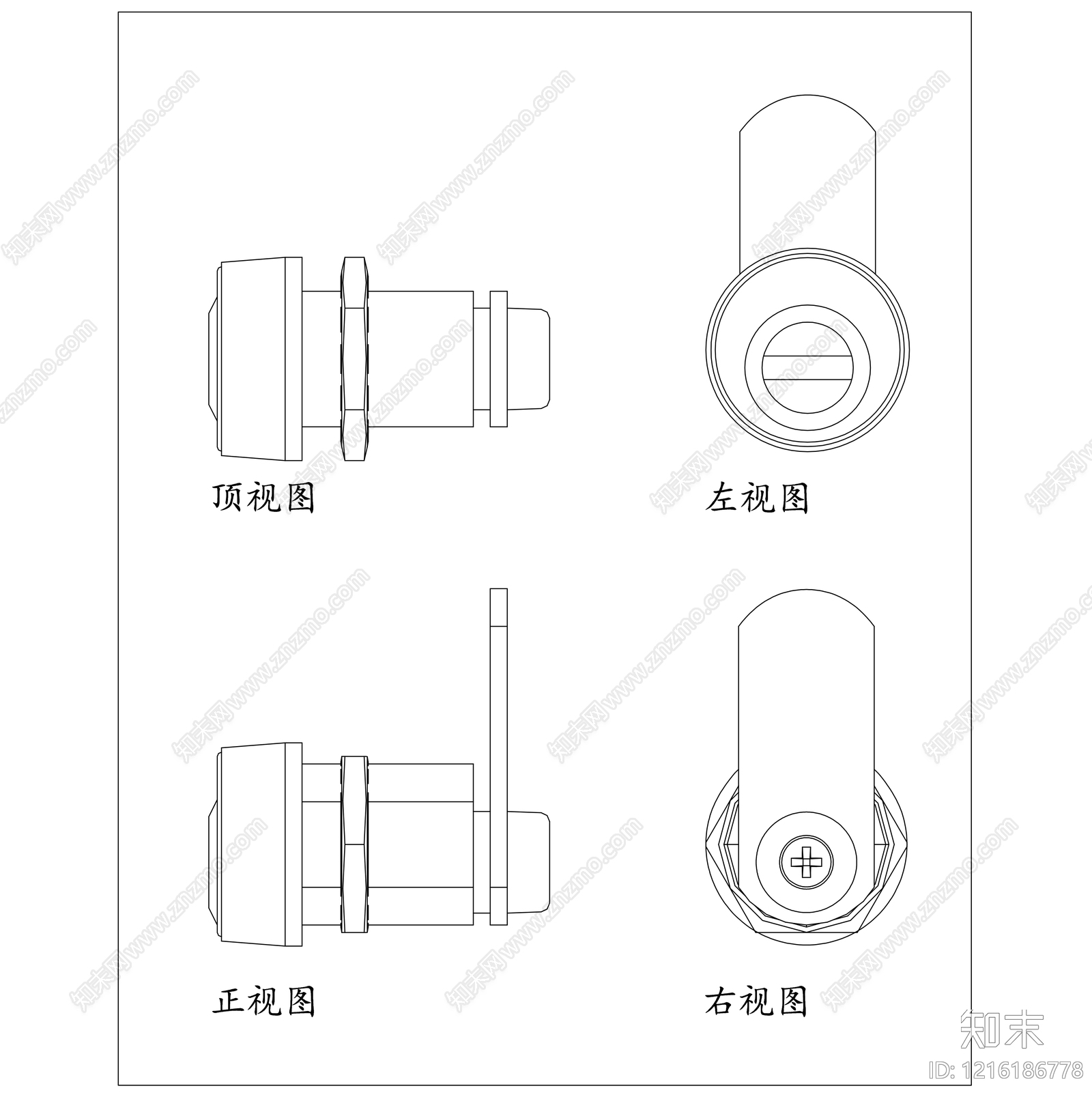 现代五金管件CAD图纸