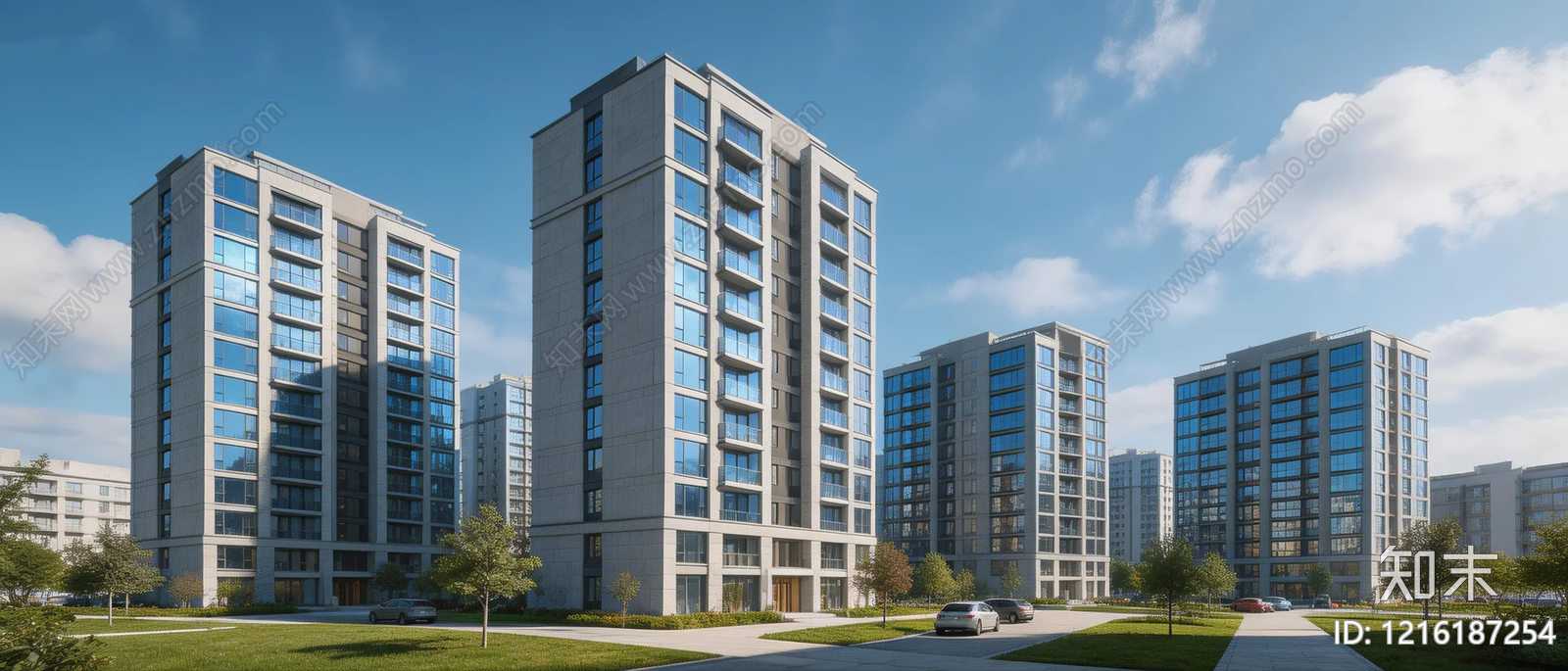现代小区HDR贴图下载【ID:1216187254】