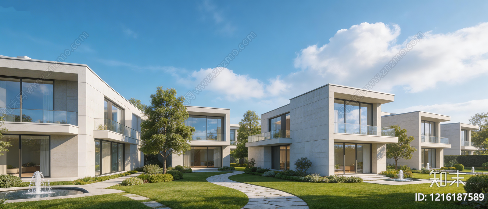 现代小区HDR贴图下载【ID:1216187589】