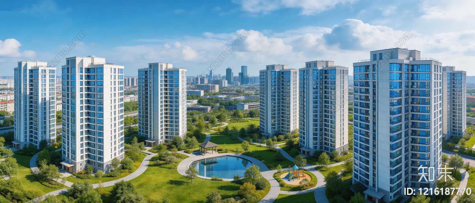 现代小区HDR贴图下载【ID:1216187770】