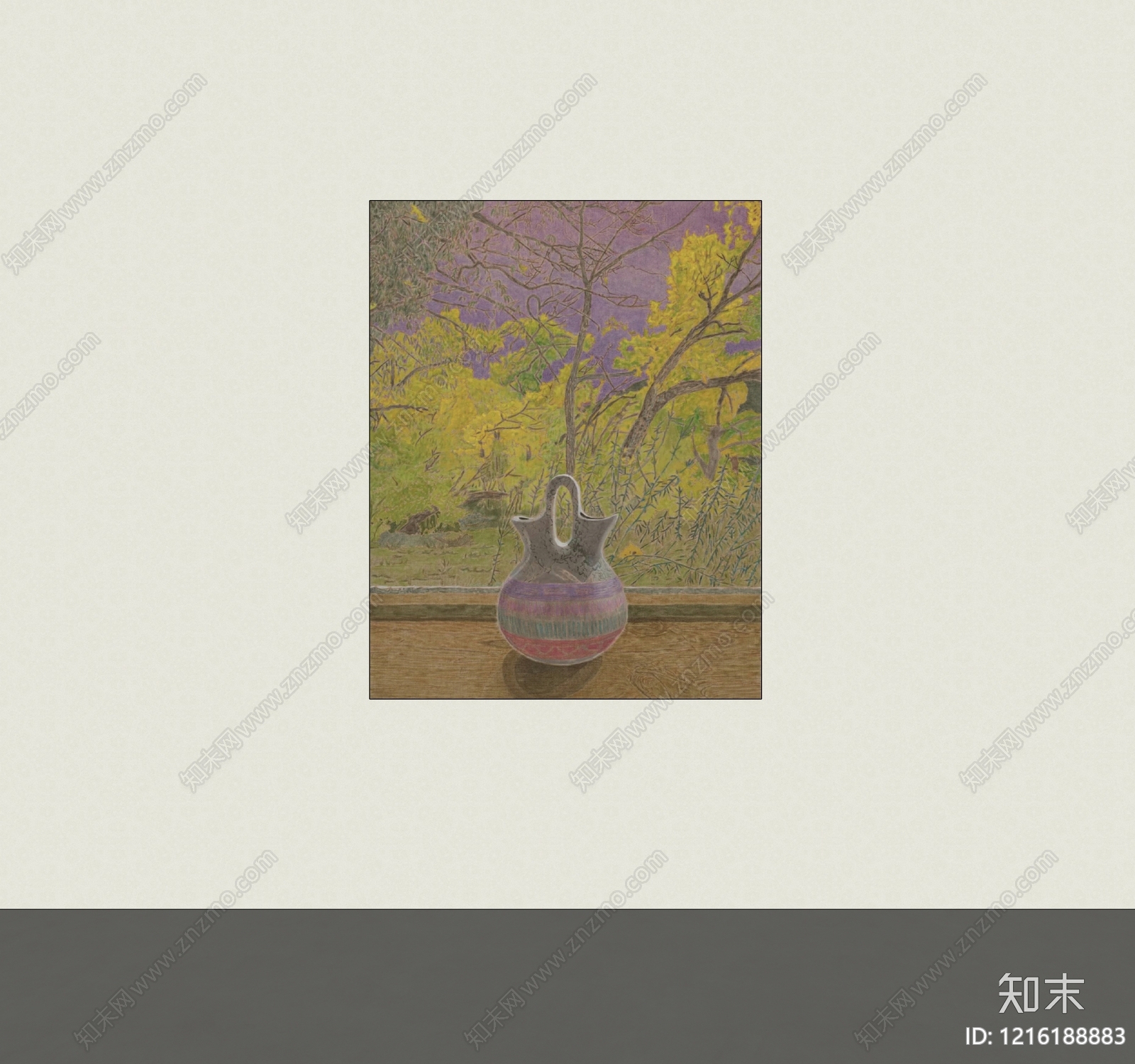 新中式挂画SU模型下载【ID:1216188883】