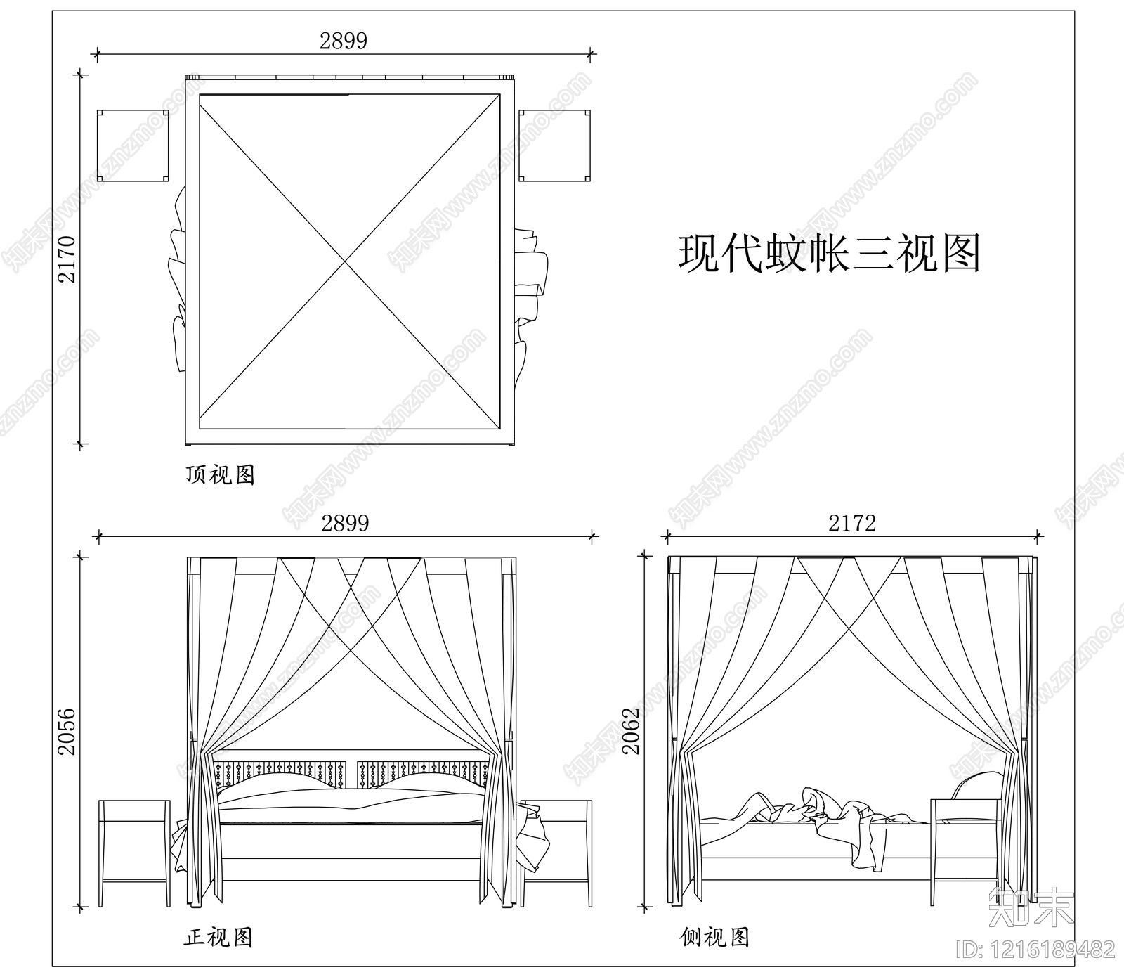 家具三视图施工图下载【ID:1216189482】