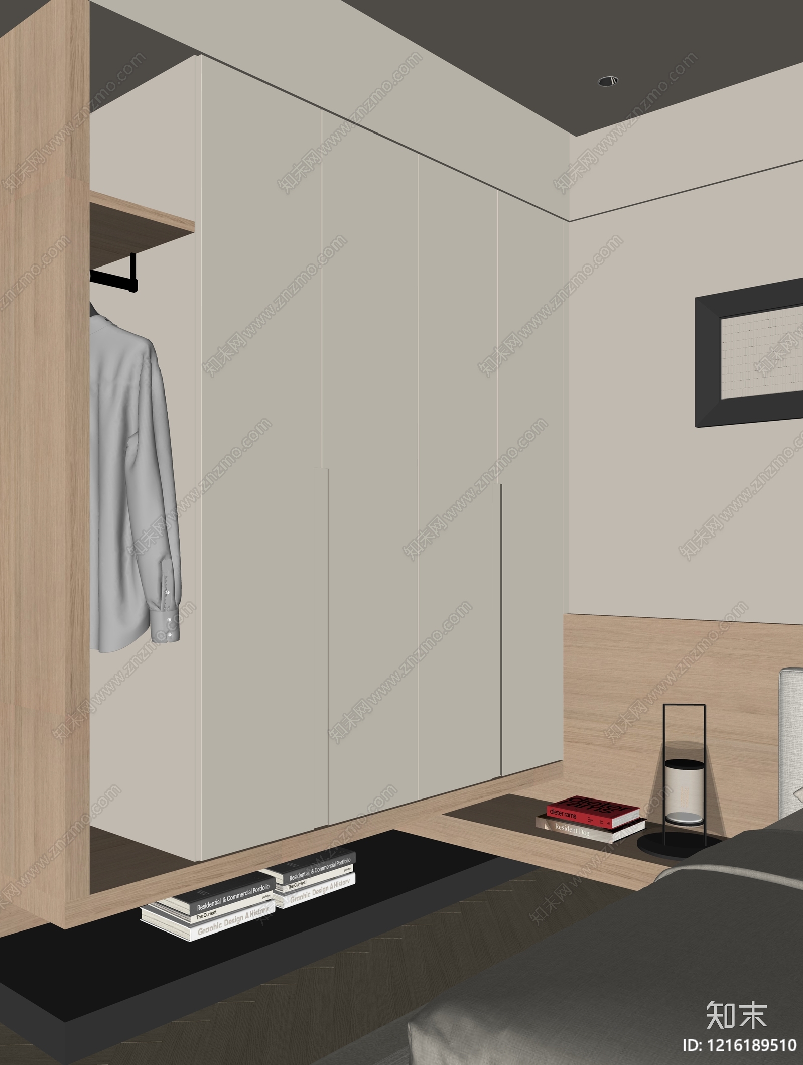现代简约衣柜SU模型下载【ID:1216189510】