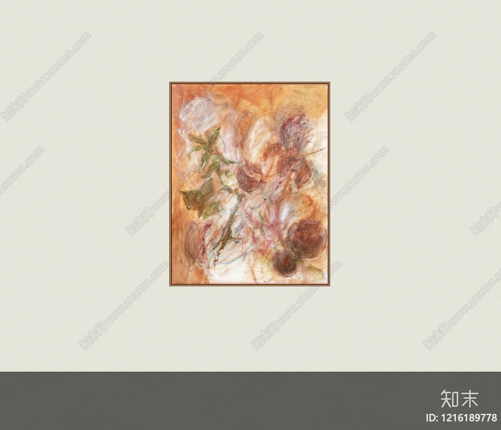 奶油风挂画SU模型下载【ID:1216189778】