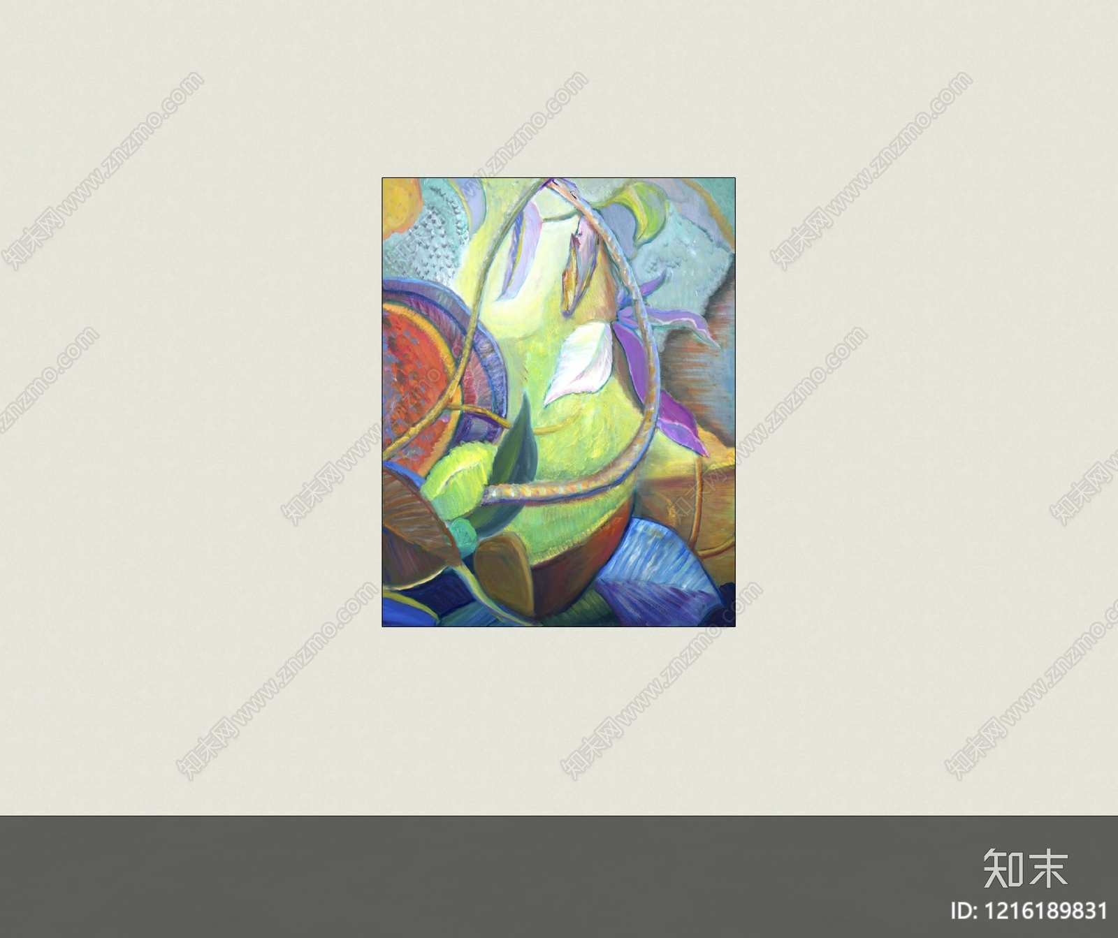 奶油风挂画SU模型下载【ID:1216189831】