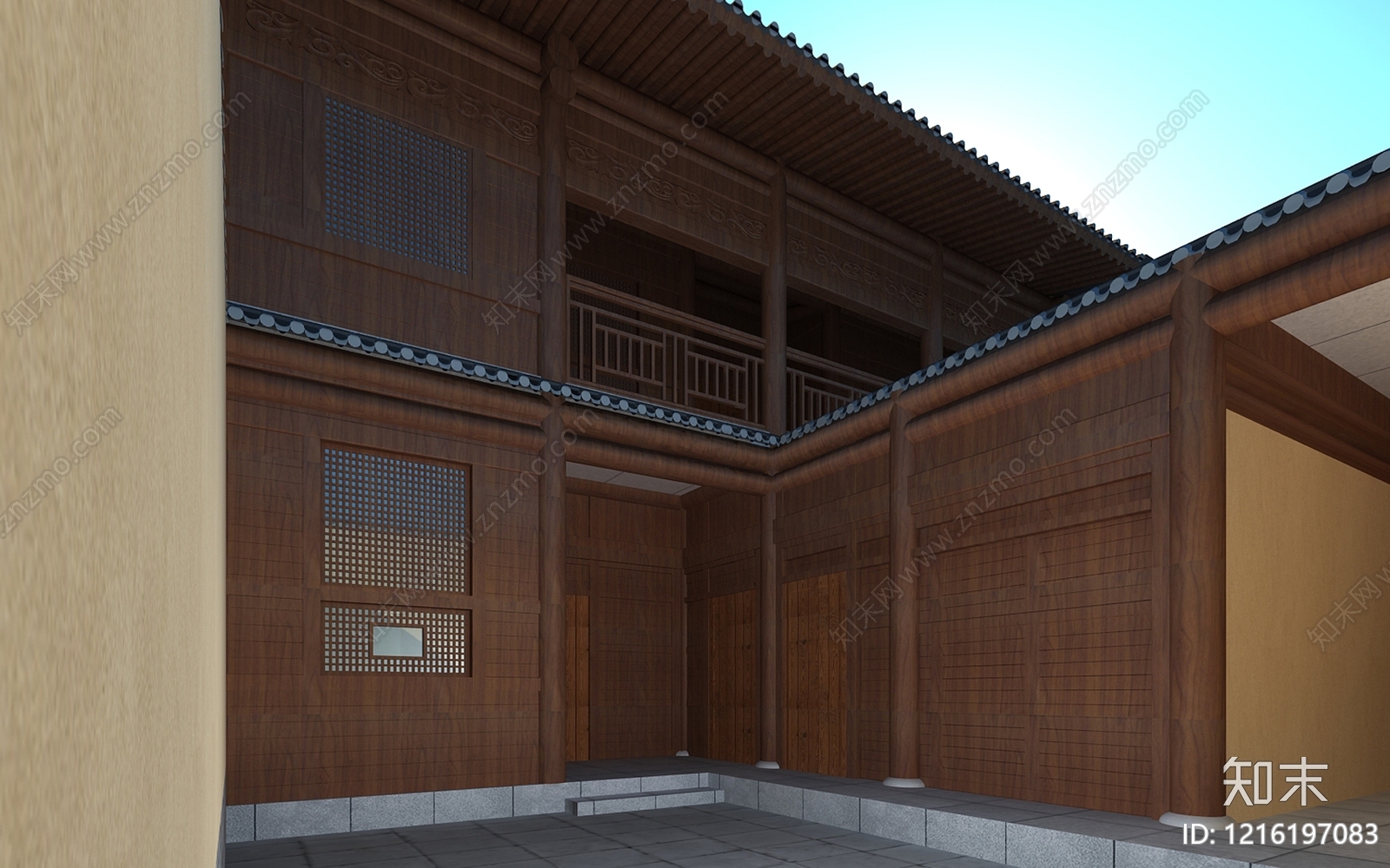 新中式古建3D模型下载【ID:1216197083】