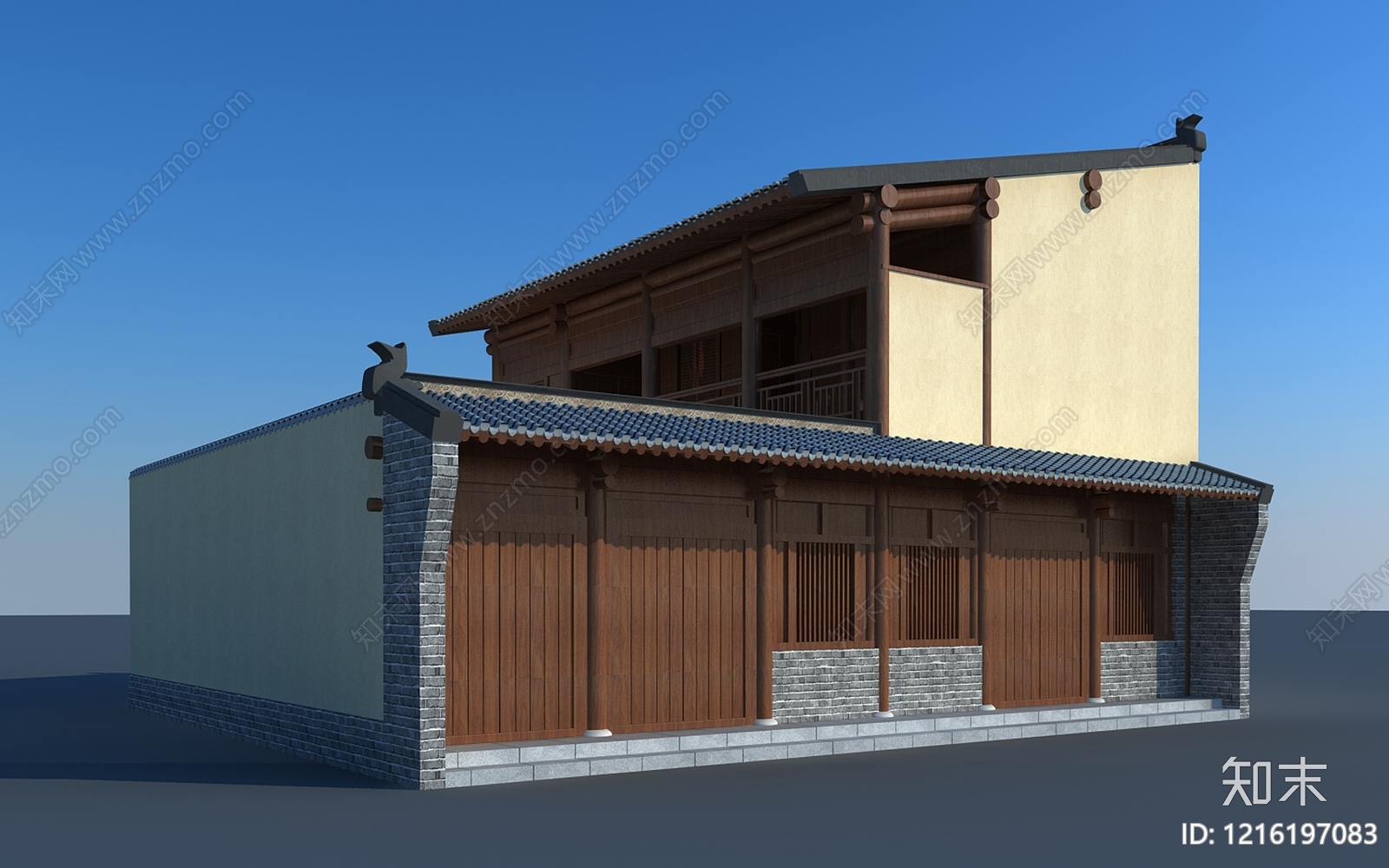 新中式古建3D模型下载【ID:1216197083】