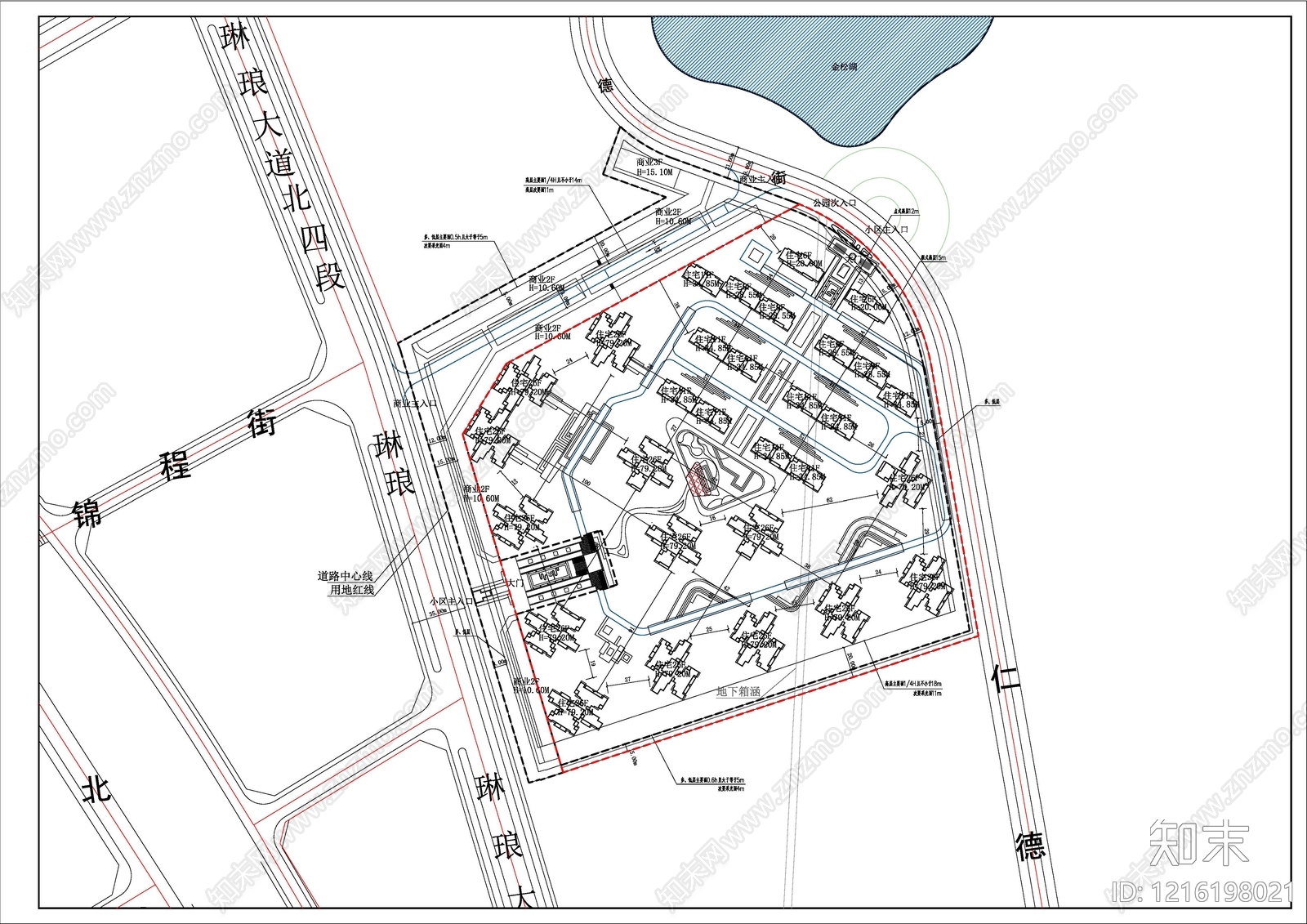 现代住宅楼建筑施工图下载【ID:1216198021】