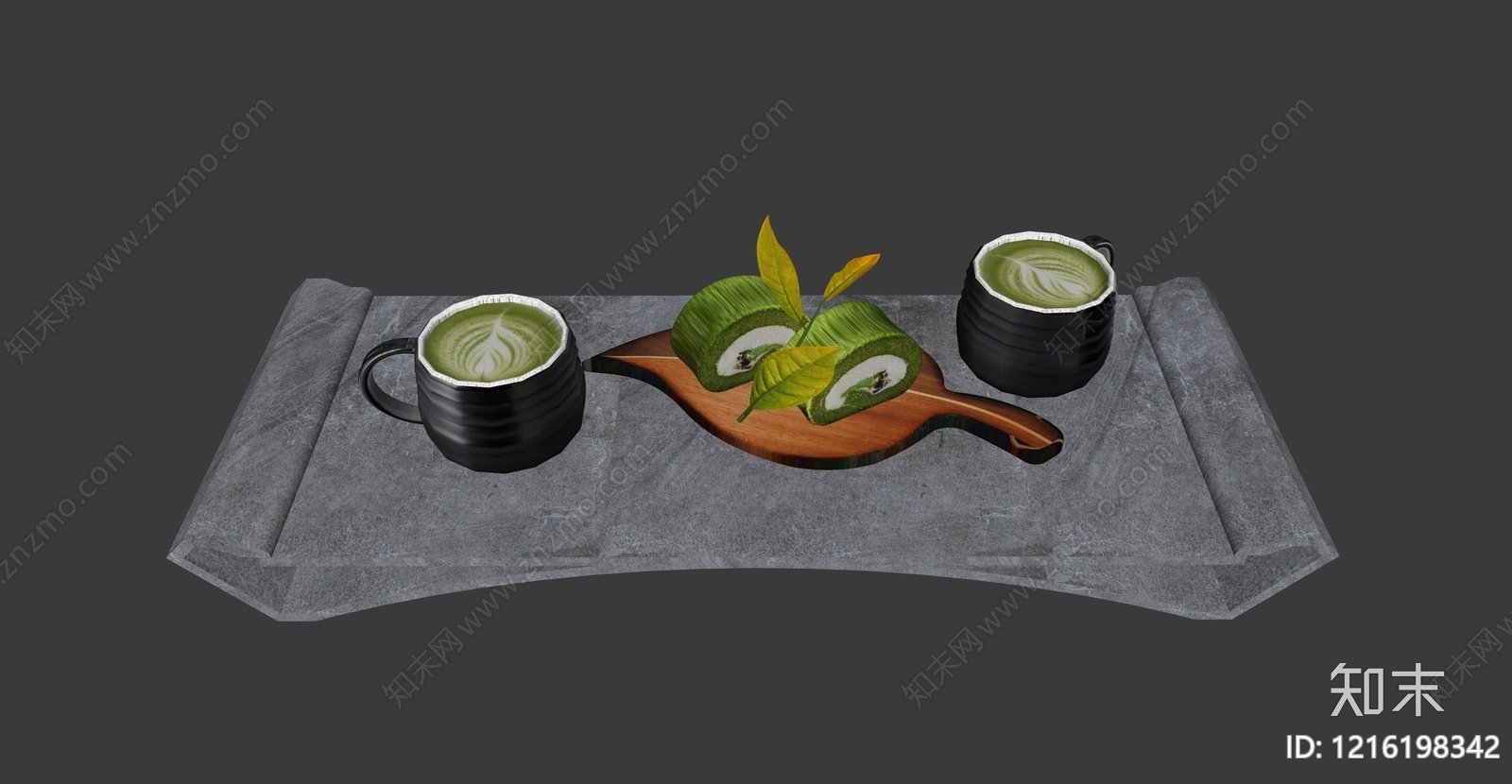 日式禅意茶具SU模型下载【ID:1216198342】