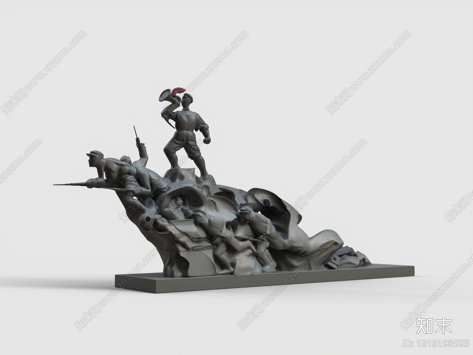 革命主题雕塑雕塑摆件3D模型下载【ID:1216198593】