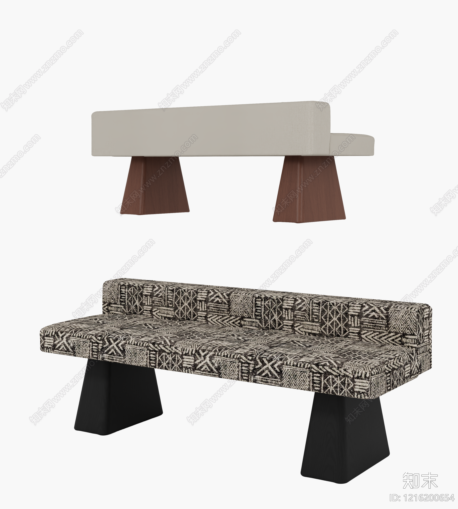 现代简约床尾凳3D模型下载【ID:1216200654】