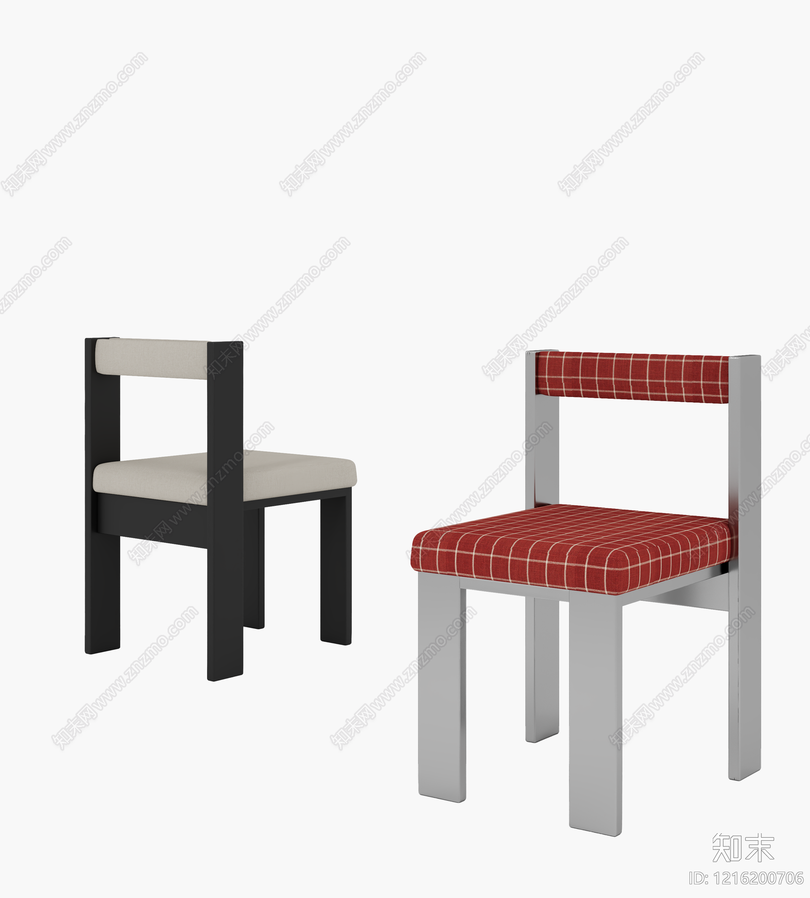 极简餐椅3D模型下载【ID:1216200706】