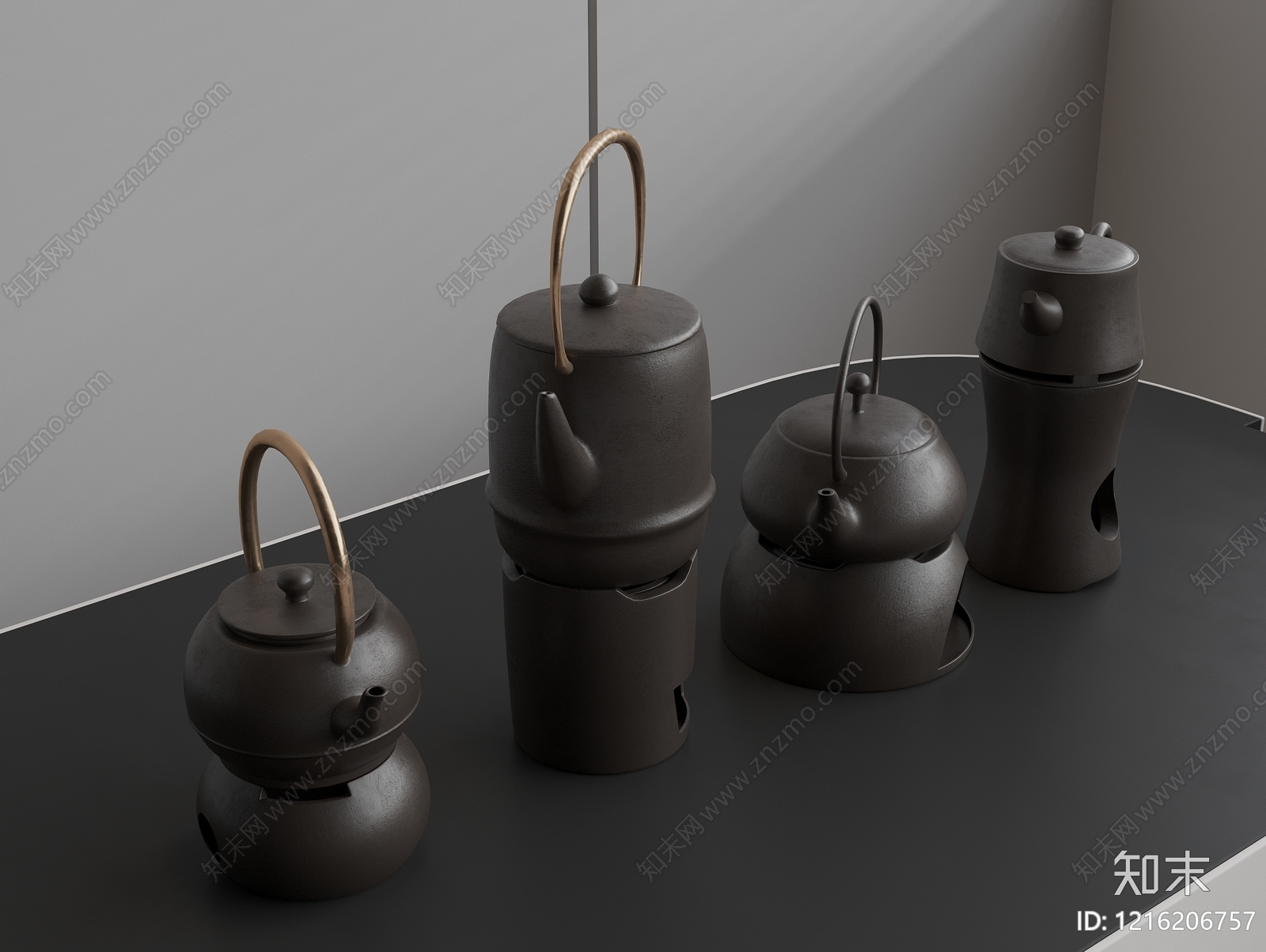 新中式茶具SU模型下载【ID:1216206757】