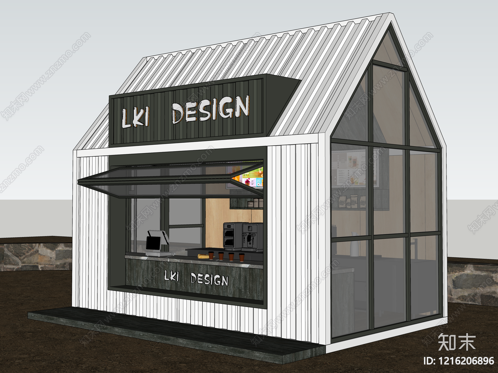 现代简约风格建筑SU模型下载【ID:1216206896】