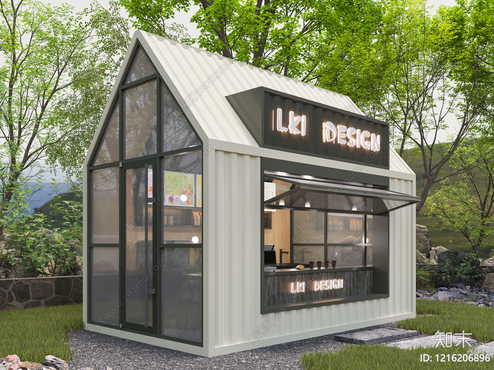 现代简约风格建筑SU模型下载【ID:1216206896】