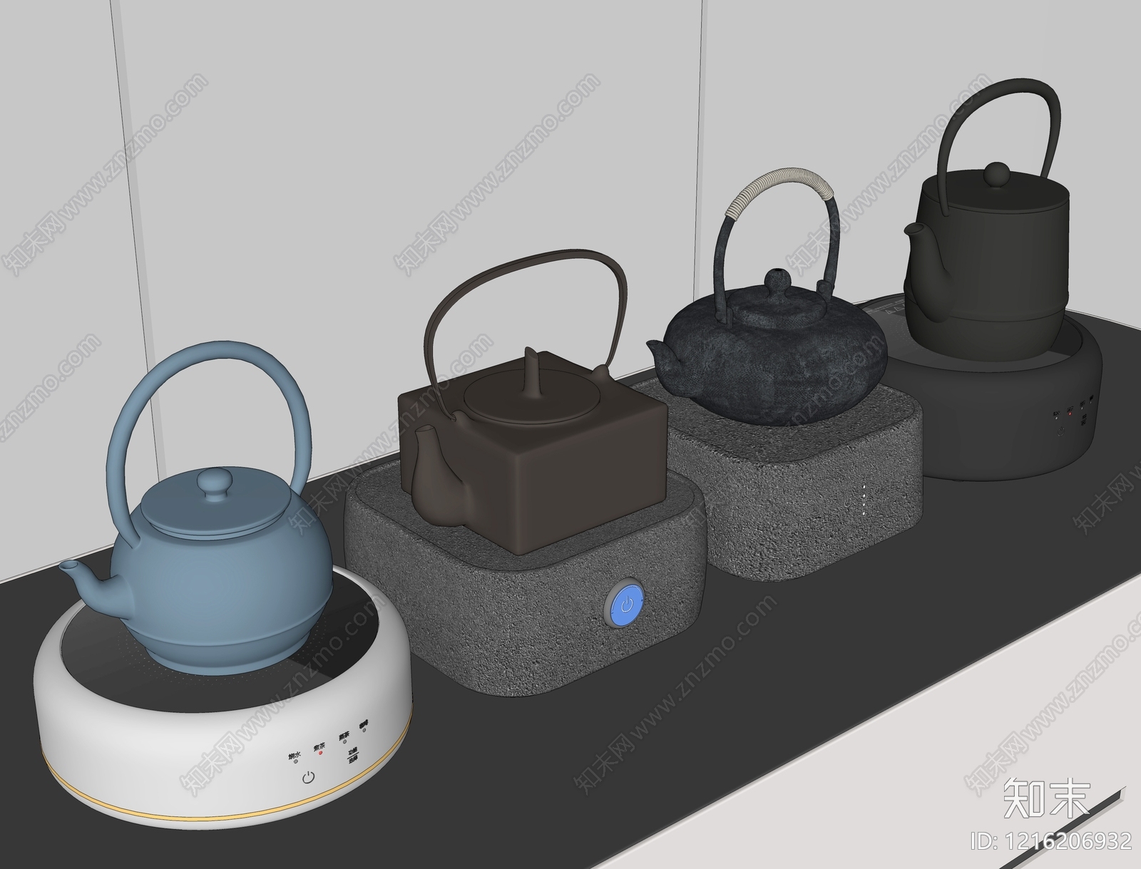 新中式茶具SU模型下载【ID:1216206932】