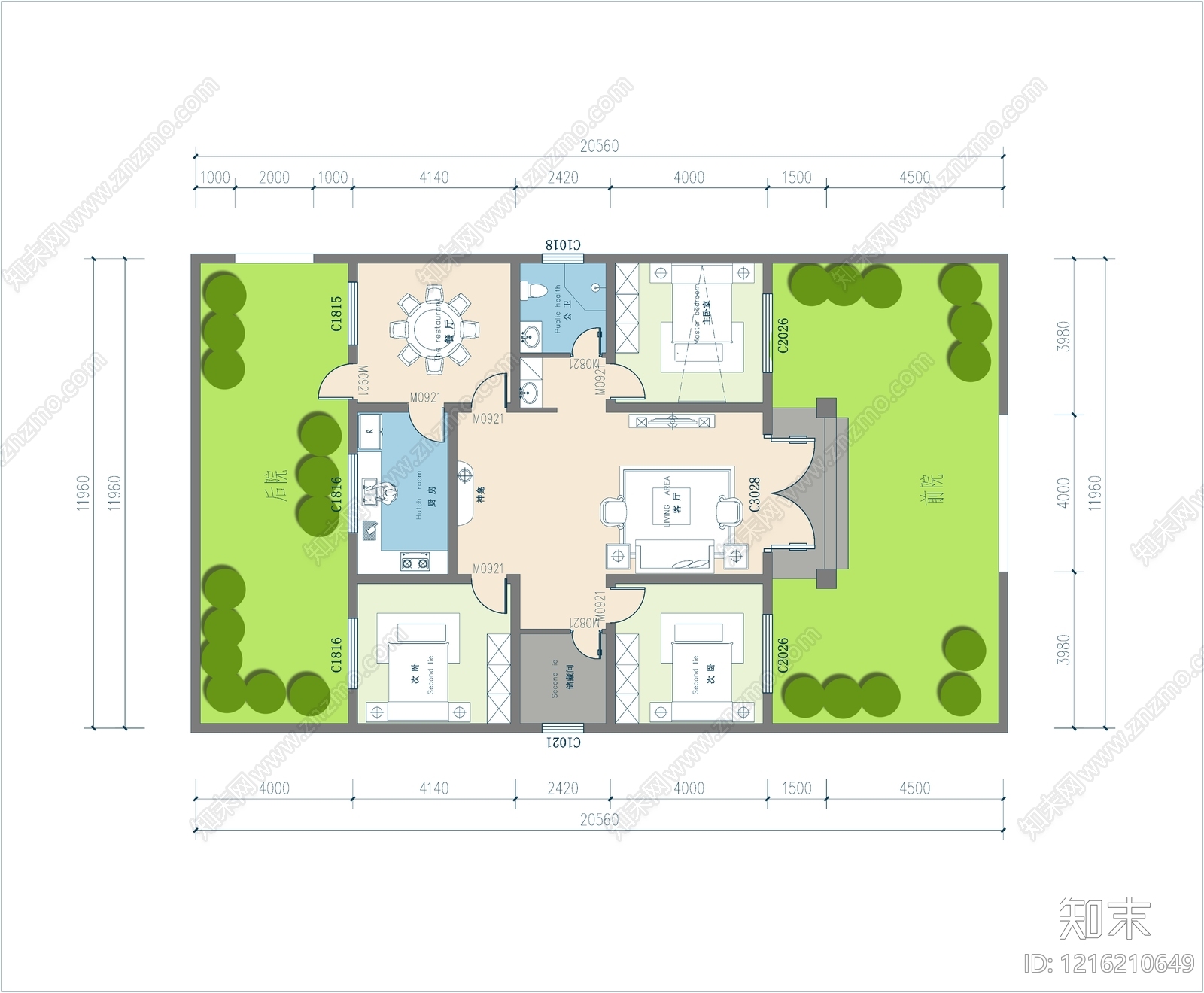 新中式别墅建筑施工图下载【ID:1216210649】