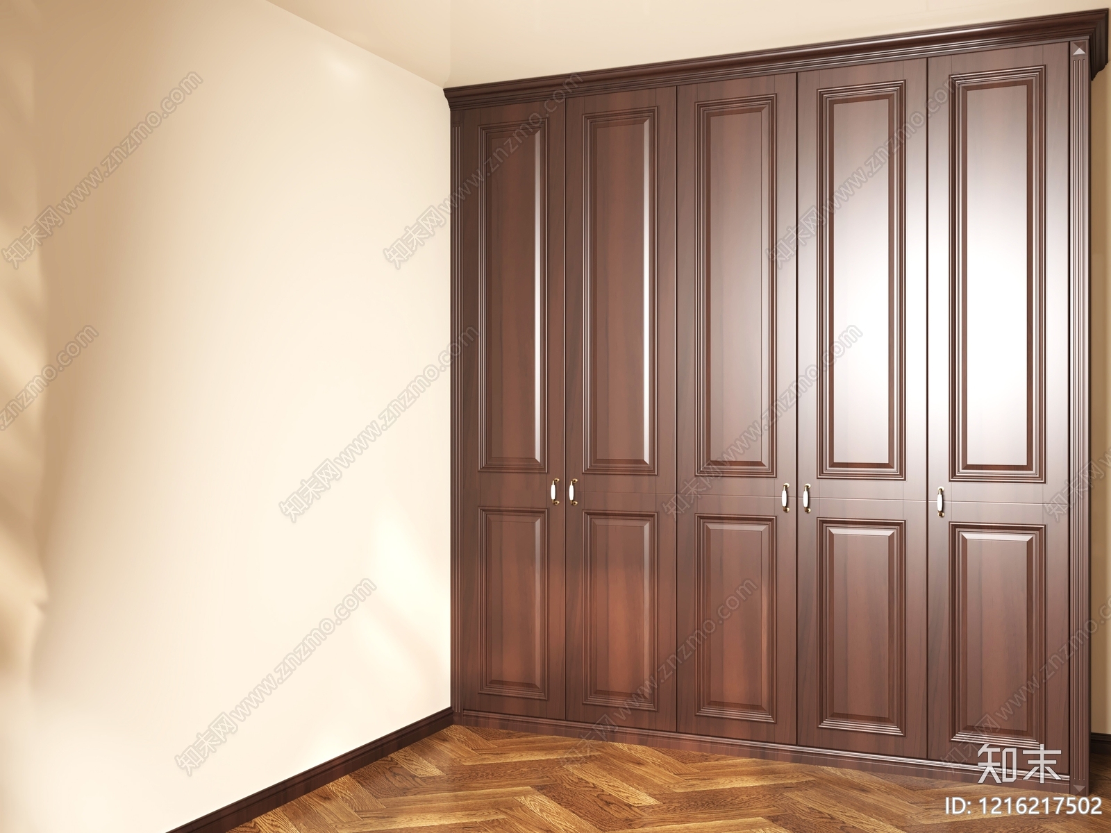 新中式衣柜3D模型下载【ID:1216217502】