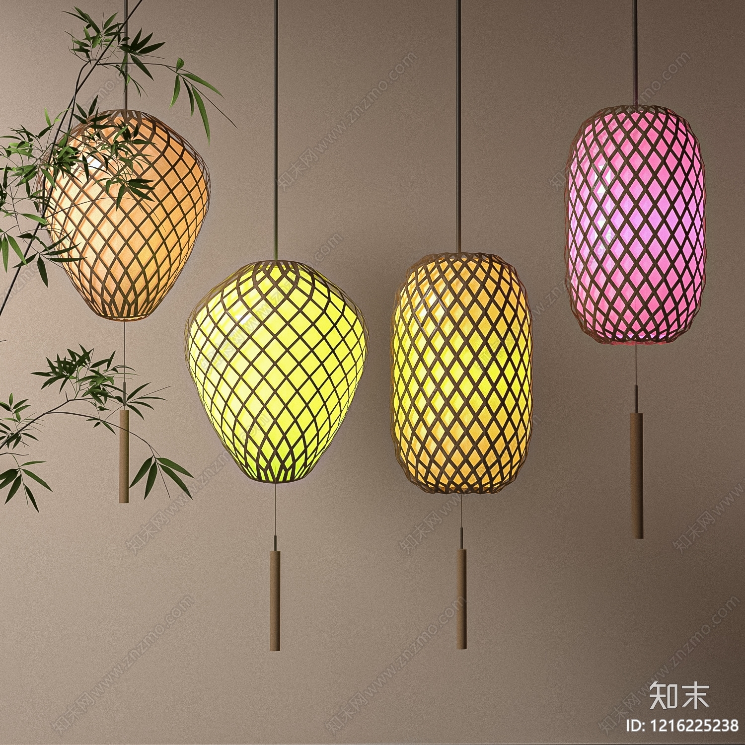 新中式灯笼SU模型下载【ID:1216225238】