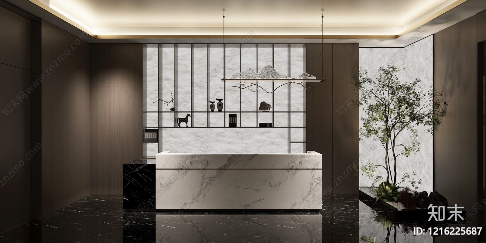 新中式足浴店3D模型下载【ID:1216225687】