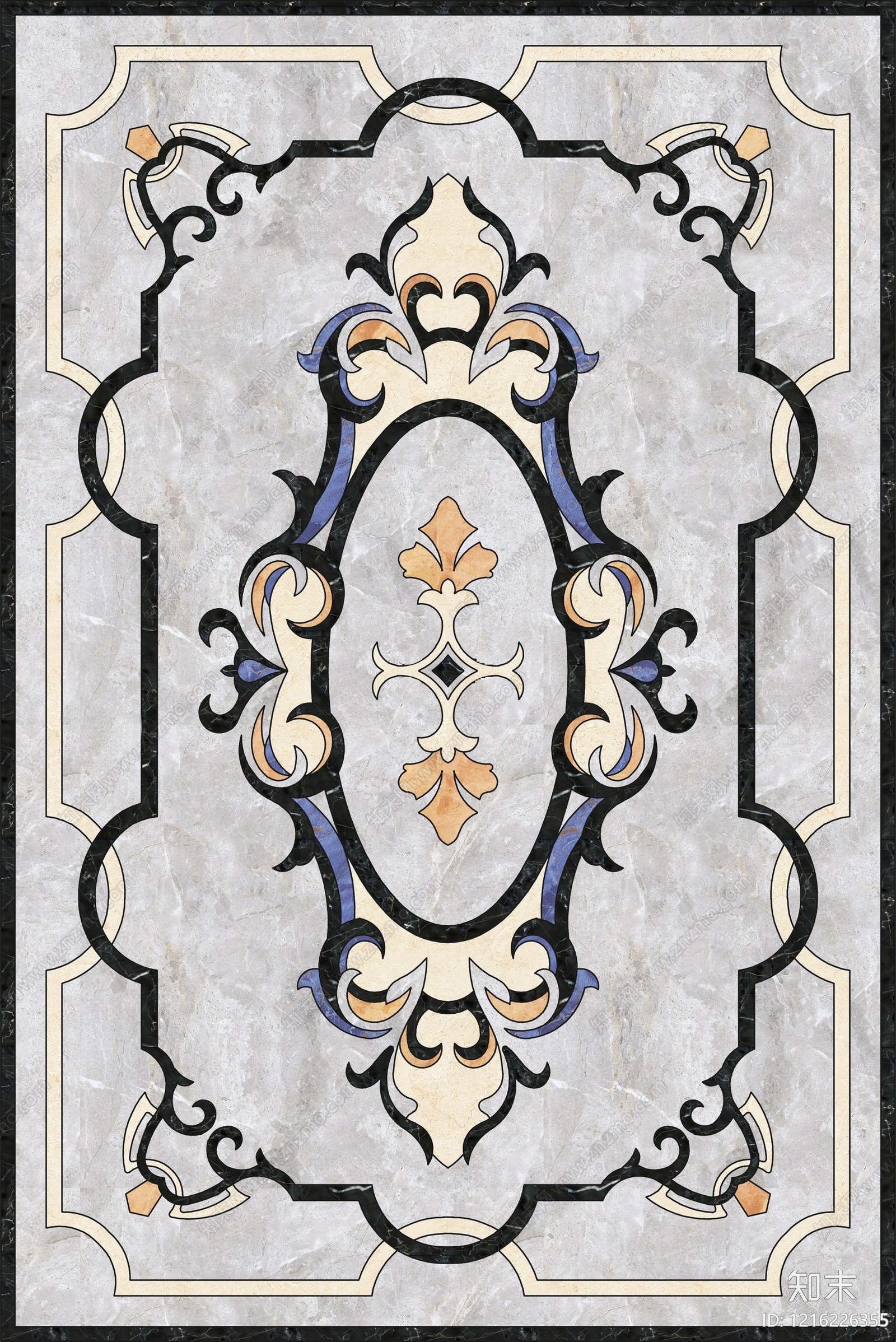 欧式大理石拼花贴图下载【ID:1216226355】